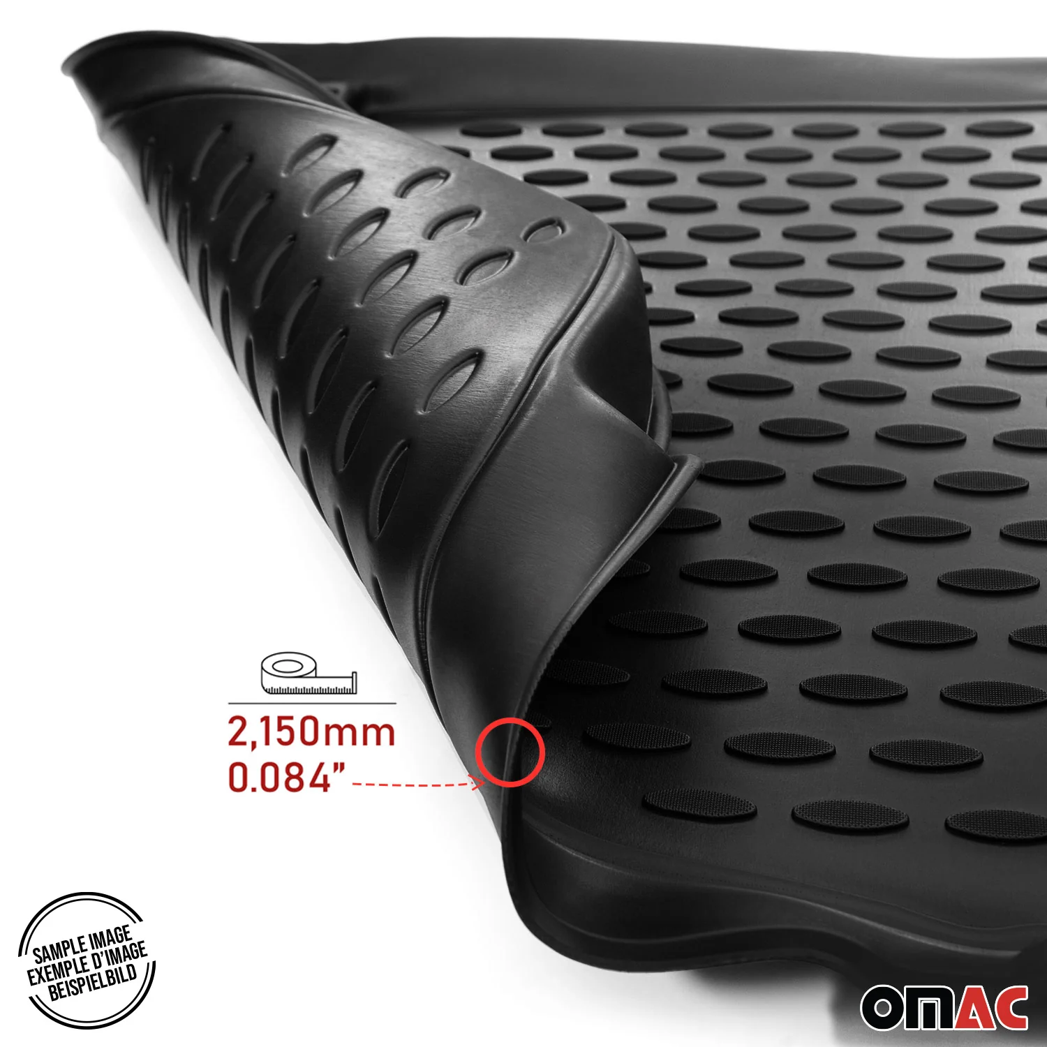 2015-2023 Ford Mustang Floor Mats Liners Full Set All Weather Black - Image 7