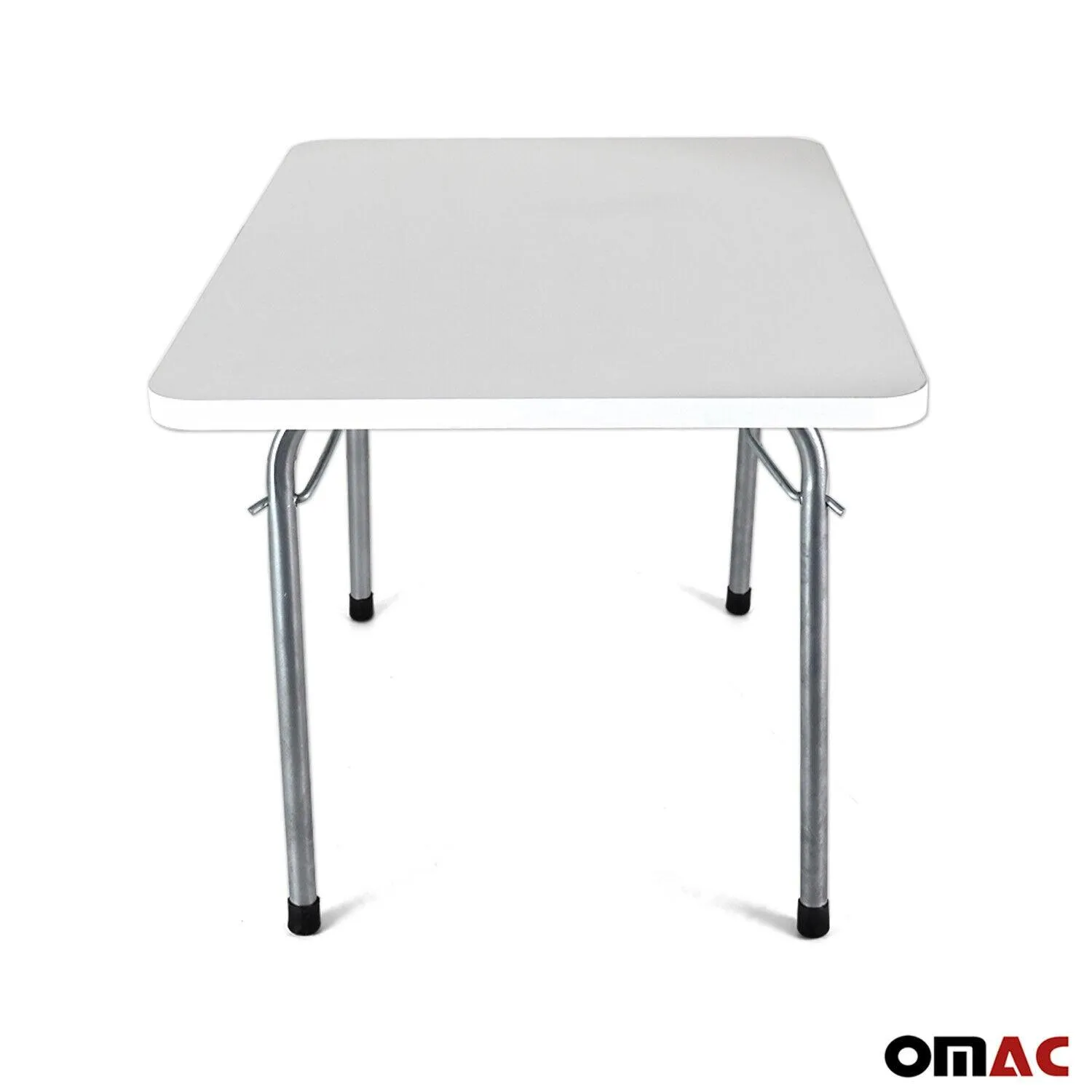 Folding Table Portable White Indoor Outdoor BBQ Picnic Party White Camp Table - Image 3