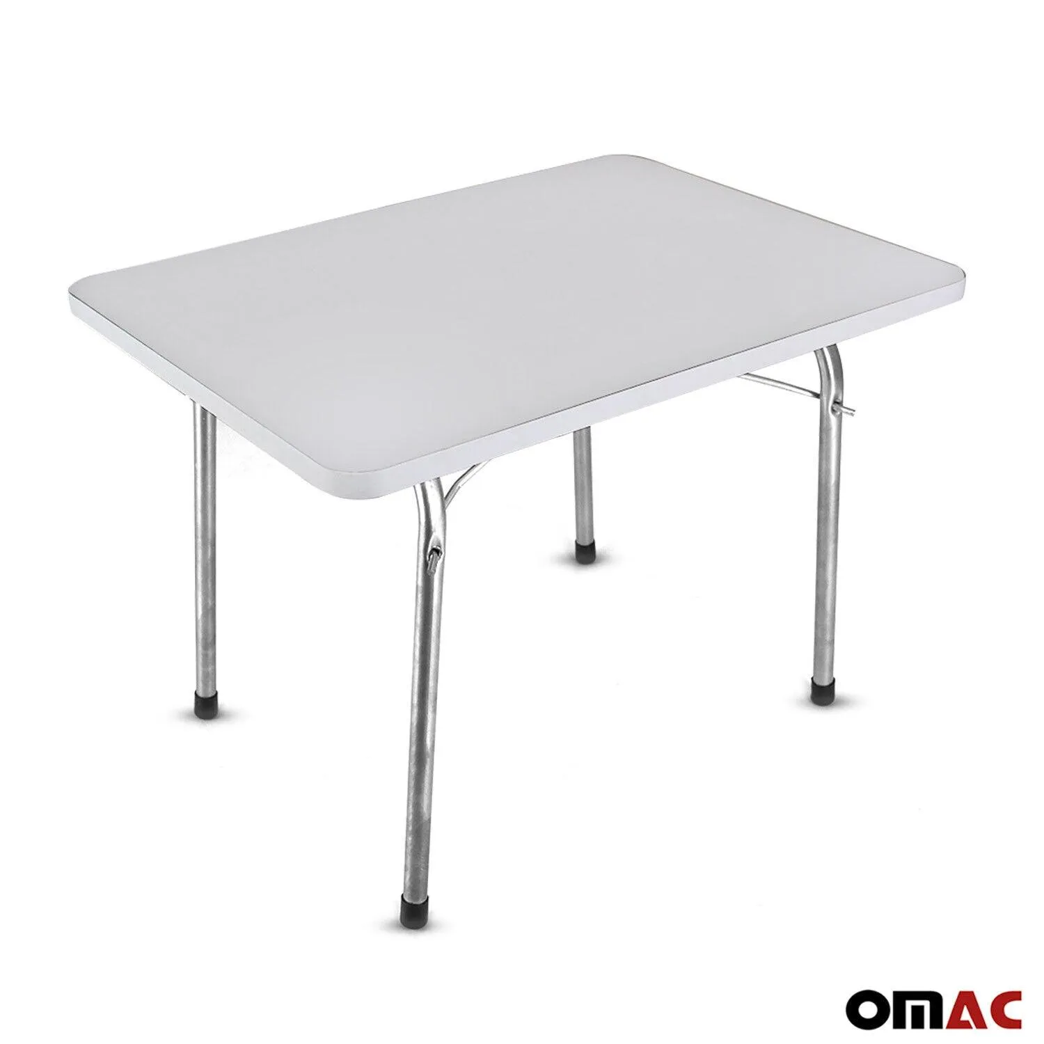 Folding Table Portable White Indoor Outdoor BBQ Picnic Party White Camp Table - Image 4