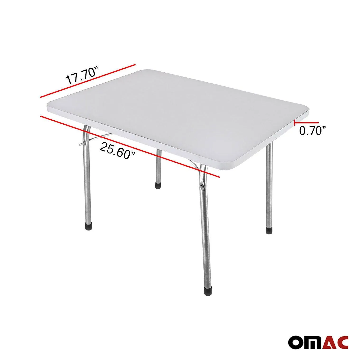 Folding Table Portable White Indoor Outdoor BBQ Picnic Party White Camp Table - Image 5