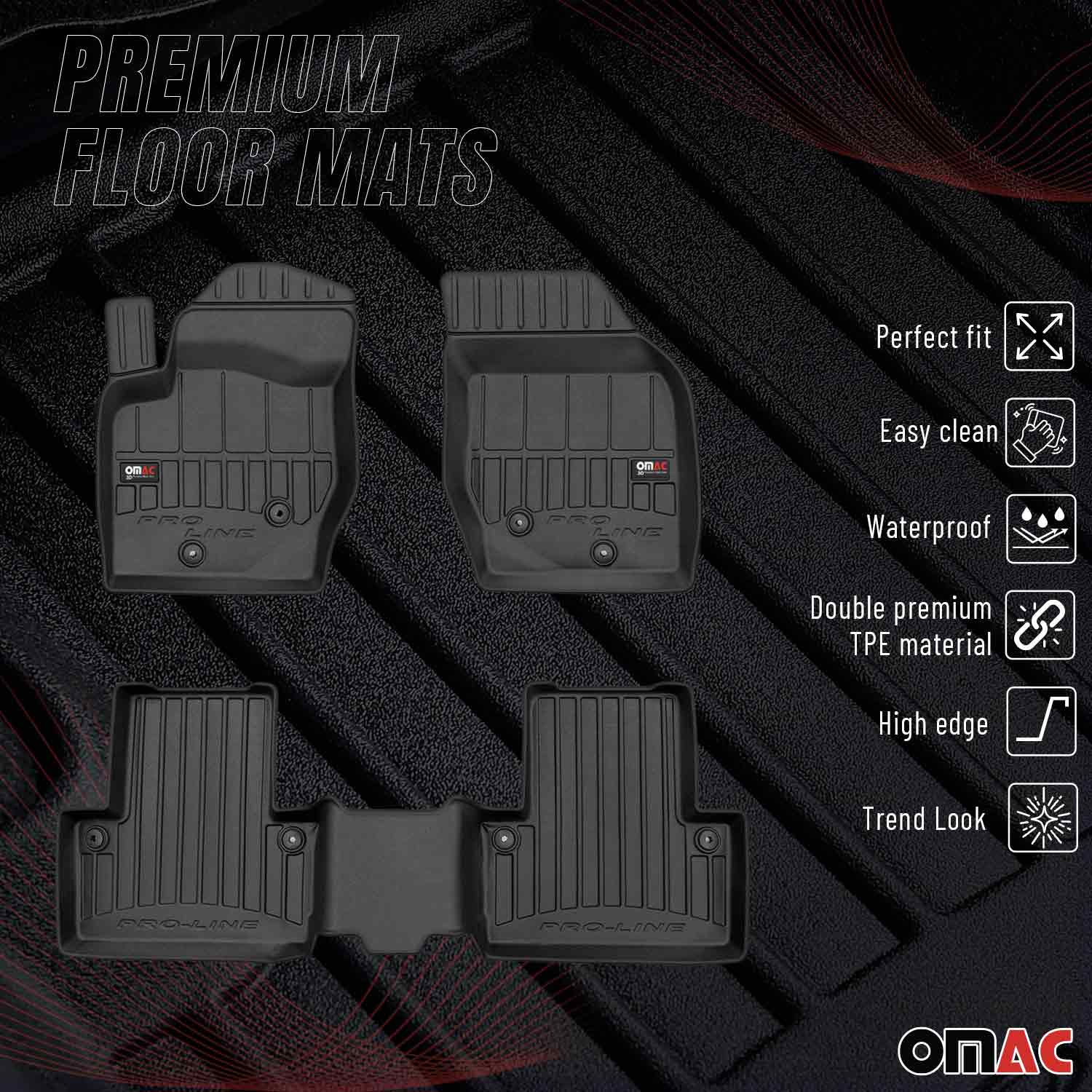 2003-2014 Volvo XC90 Premium Floor Mats Liners Full Set All Weather Heavy Duty - Image 2