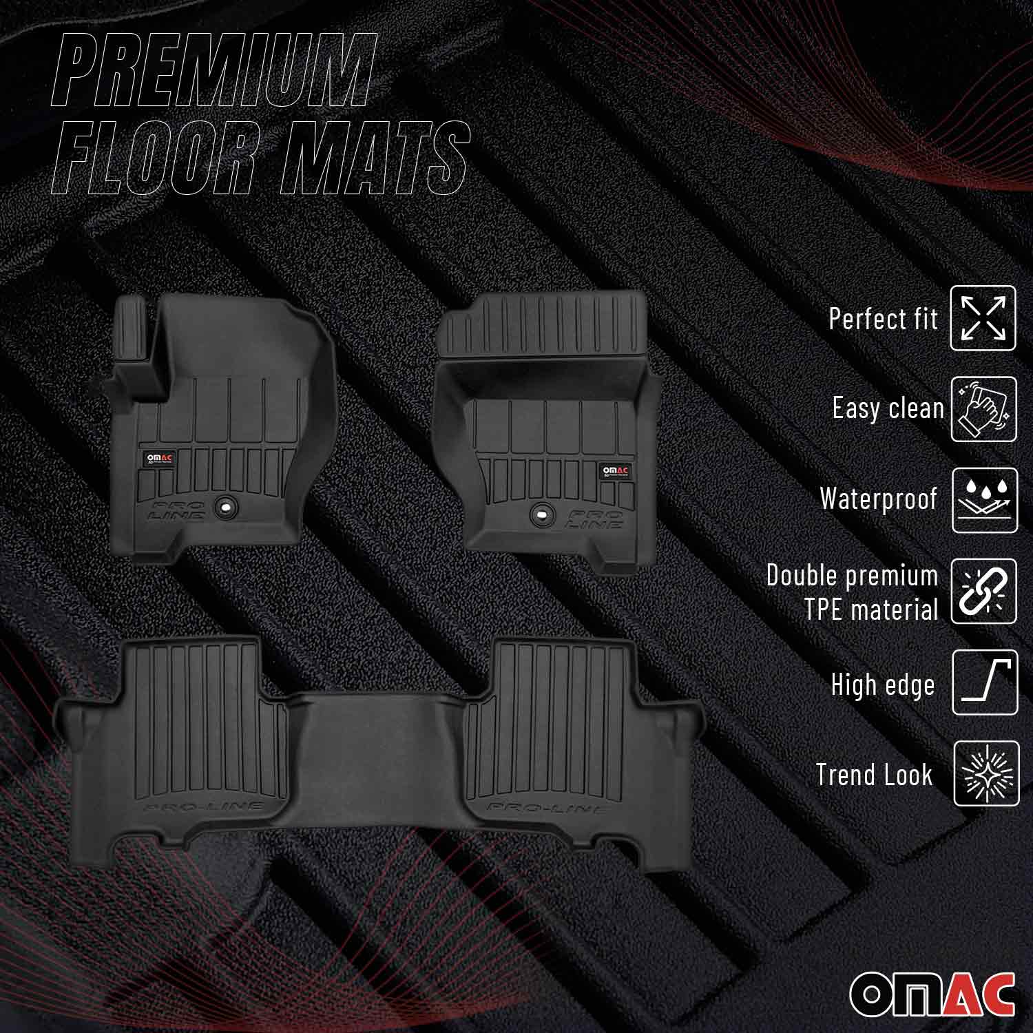 2005-2009 Land Rover LR3 Premium Floor Mats Liners Full Set All Weather Heavy Duty - Image 2