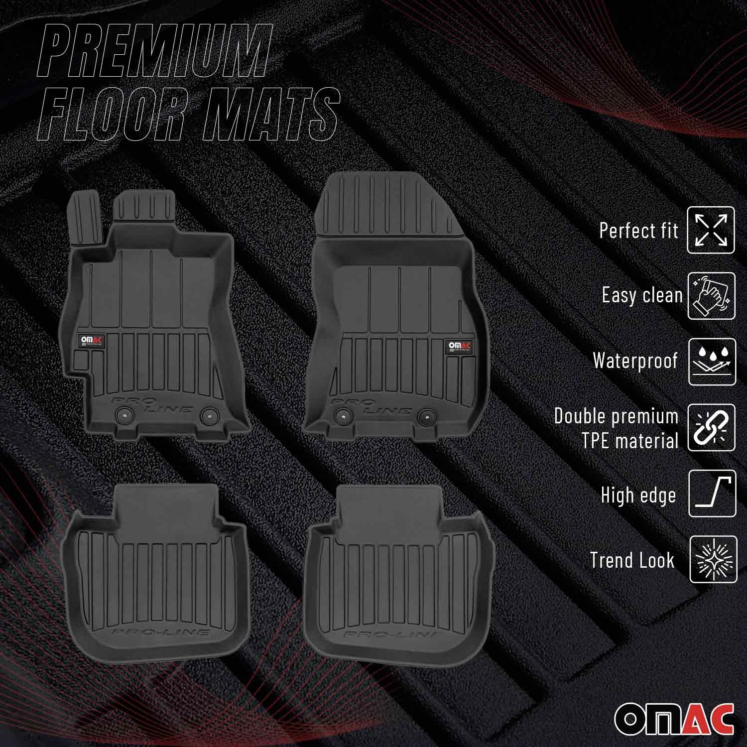 2010-2014 Subaru Outback Premium Floor Mats Liners Full Set All Weather Heavy Duty - Image 2