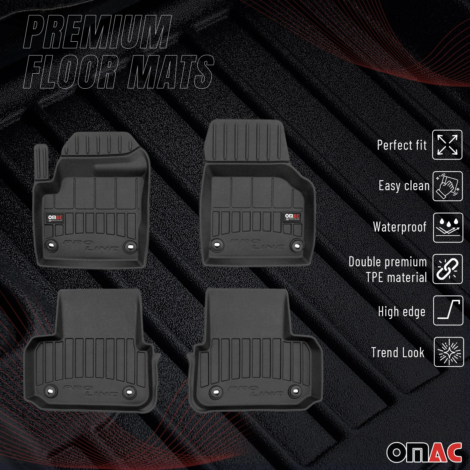 2015-2026 Land Rover Discovery Sport Premium Floor Mats Liners Full Set All Weather Heavy Duty - Image 2