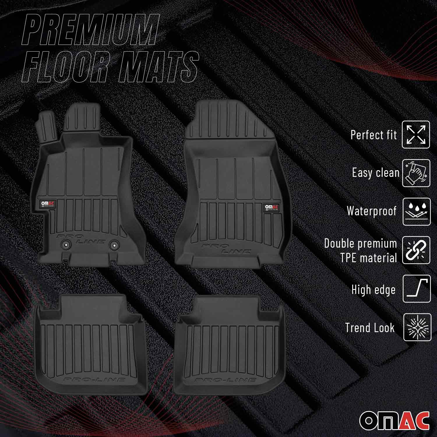 2016-2017 Subaru Crosstrek Premium Floor Mats Liners Full Set All Weather Heavy Duty - Image 2