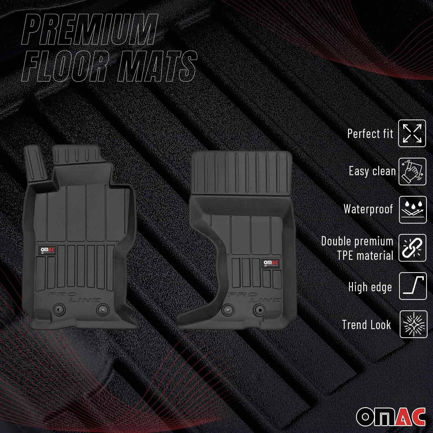 2016-2023 Mazda MX-5 Miata Premium Floor Mats Liners Full Set All Weather Heavy Duty - Image 2