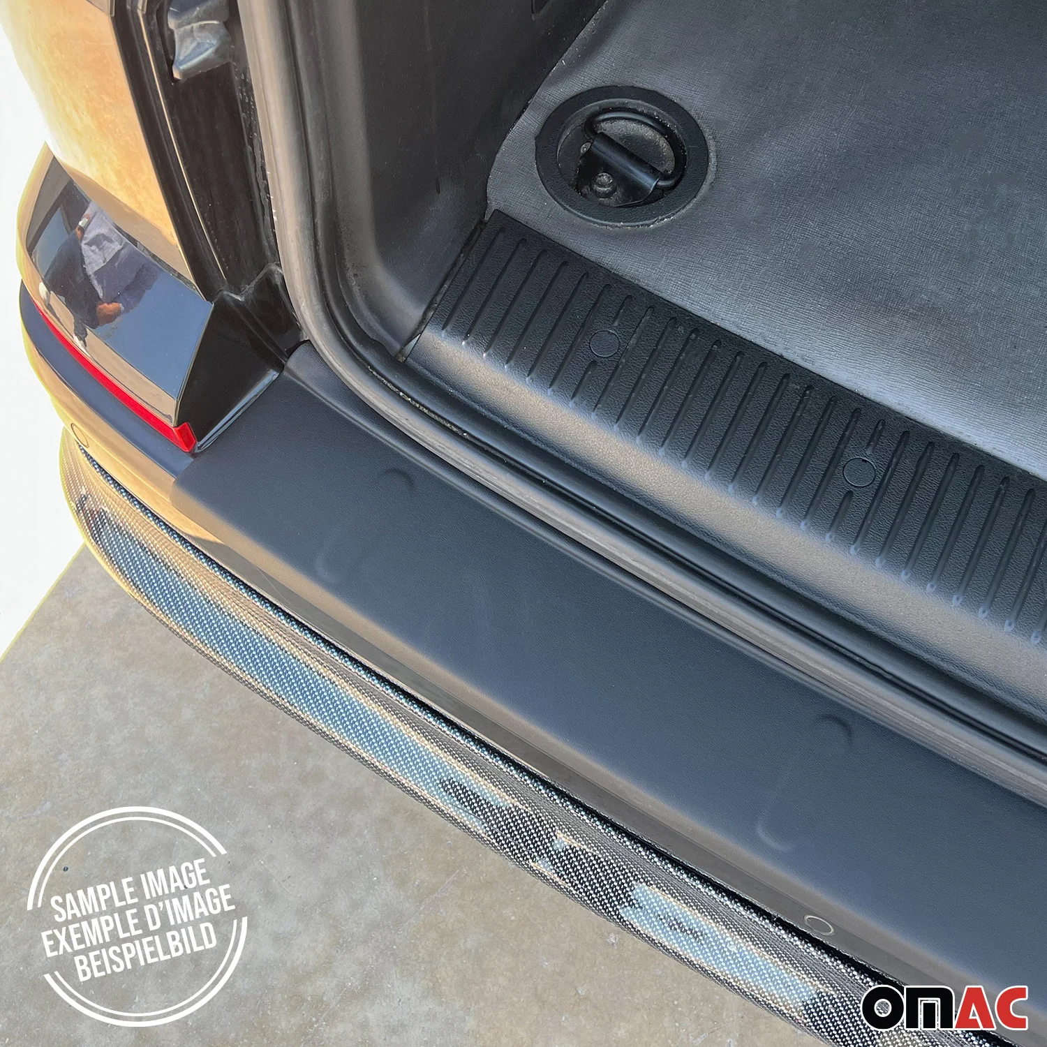2017-2020 Nissan Rogue Rear Bumper Sill Cover Protector Guard Matte Black - Image 6