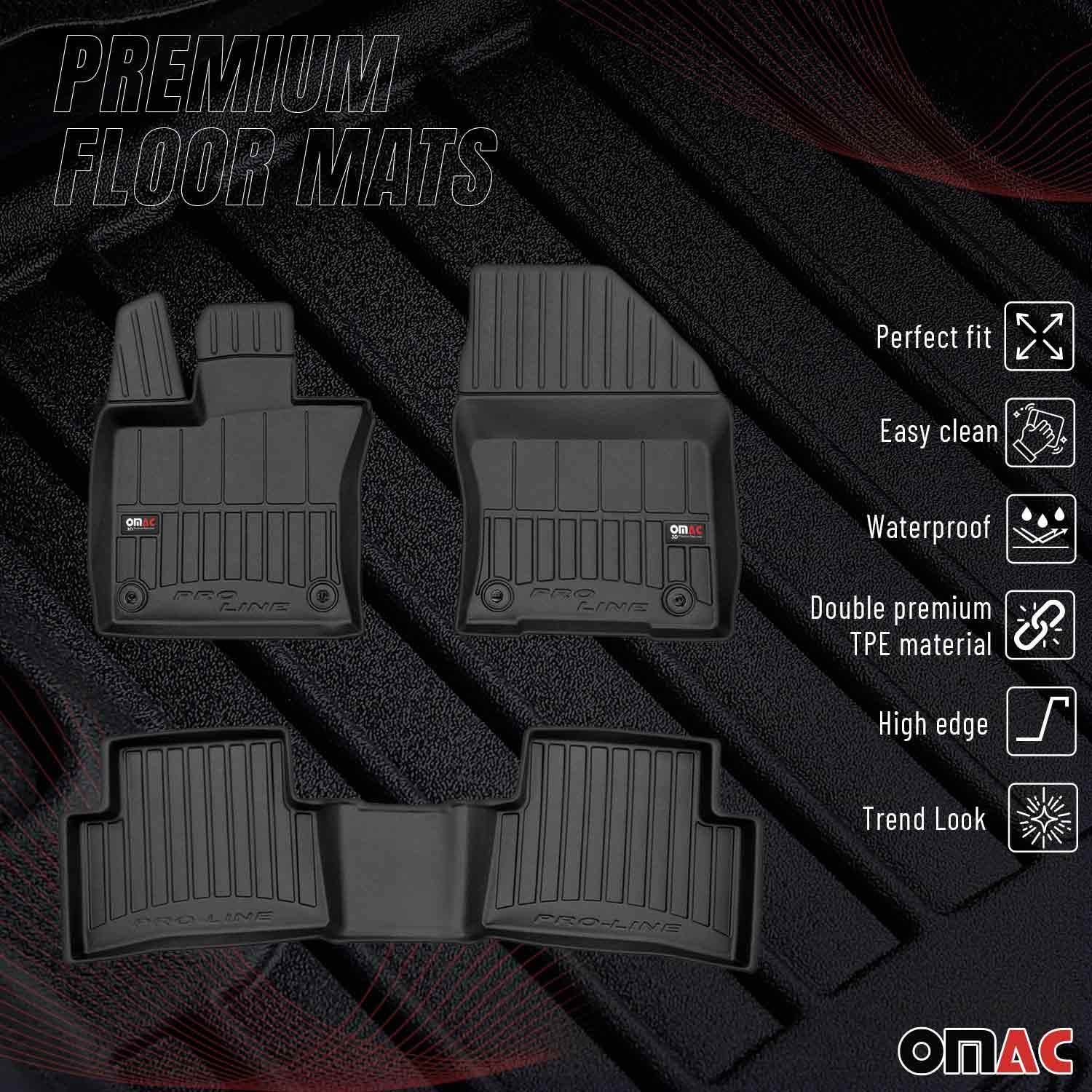 2019-2026 Lexus UX200 UX250h Premium Floor Mats Liners Full Set All Weather Heavy Duty - Image 2