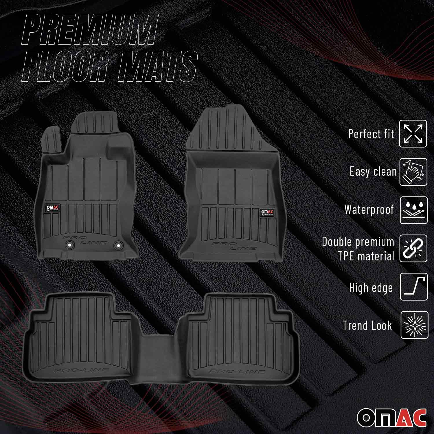 2019-2025 Subaru Forester V Premium Floor Mats Liners Full Set All Weather Heavy Duty - Image 2