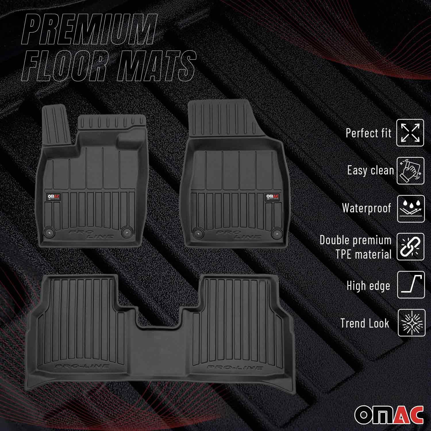 2022-2024 Audi Q4 e-tron Premium Floor Mats Liners Full Set All Weather Heavy Duty - Image 2