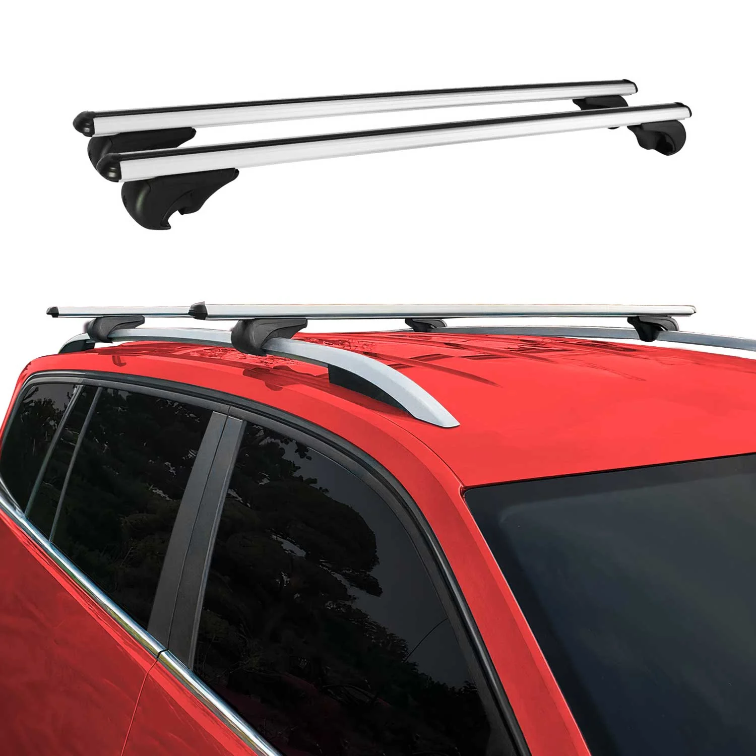 2023-2026 Honda Pilot Roof Rack Cross Bars Silver - Image 2