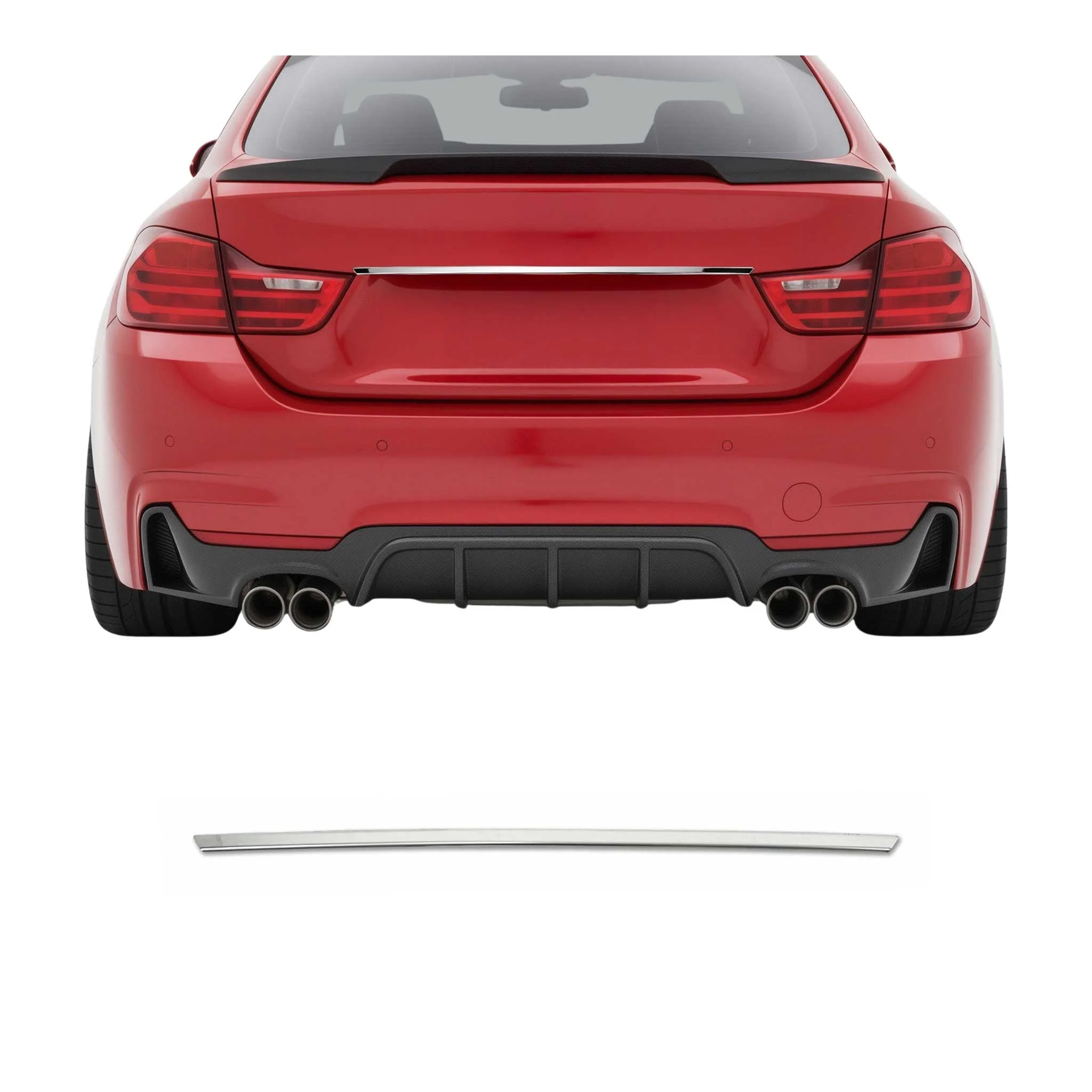 2008-2013 Audi A3 Sportback Trunk Tailgate Door Handle Cover Stainless Steel Silver