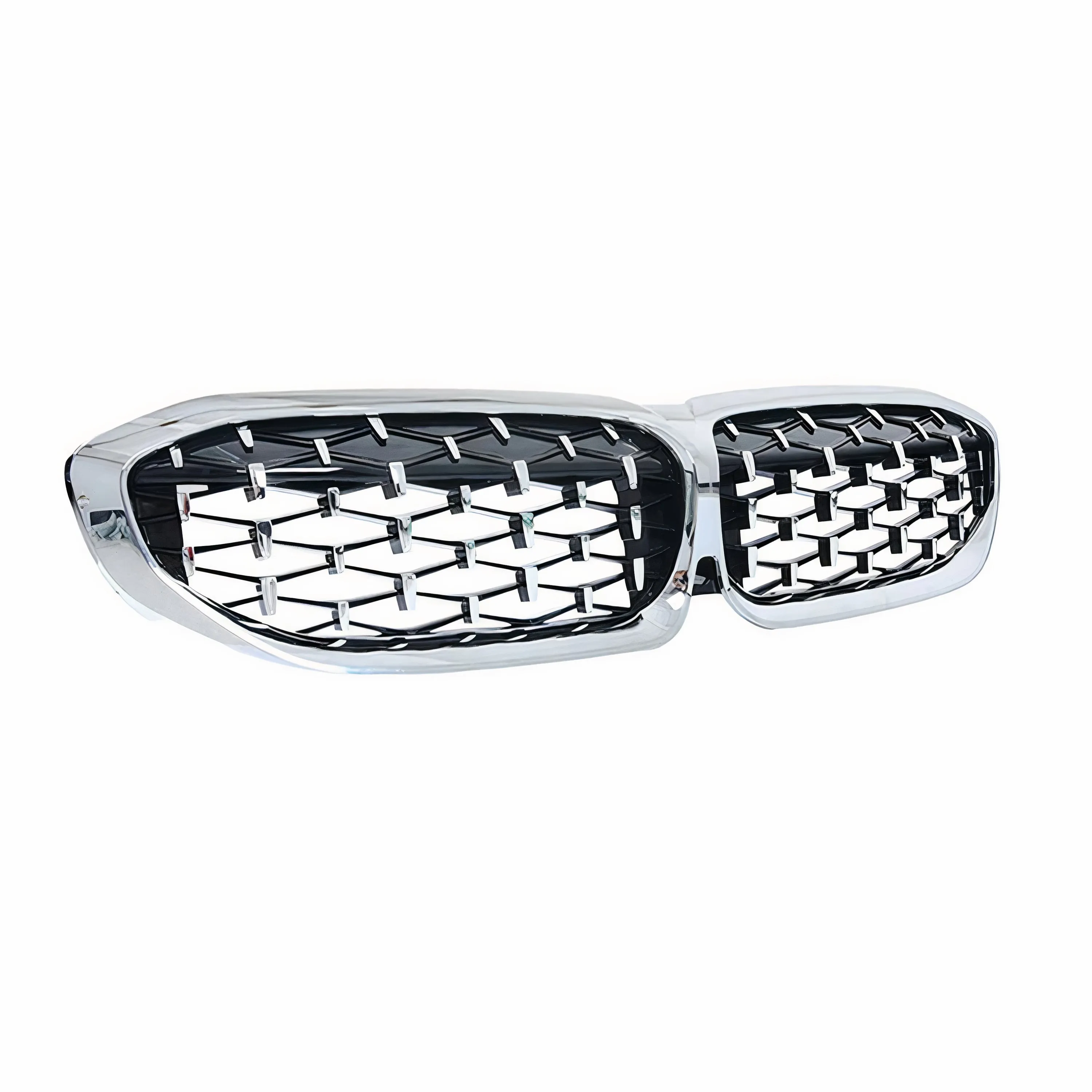 2019-2026 BMW 3 Series G20 Sedan Front Kidney Grille Glossy Black & Silvery Meteor