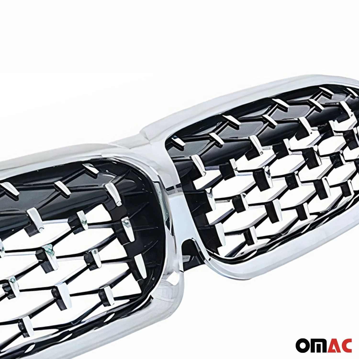 2019-2026 BMW 3 Series G20 Sedan Front Kidney Grille Glossy Black & Silvery Meteor - Image 2