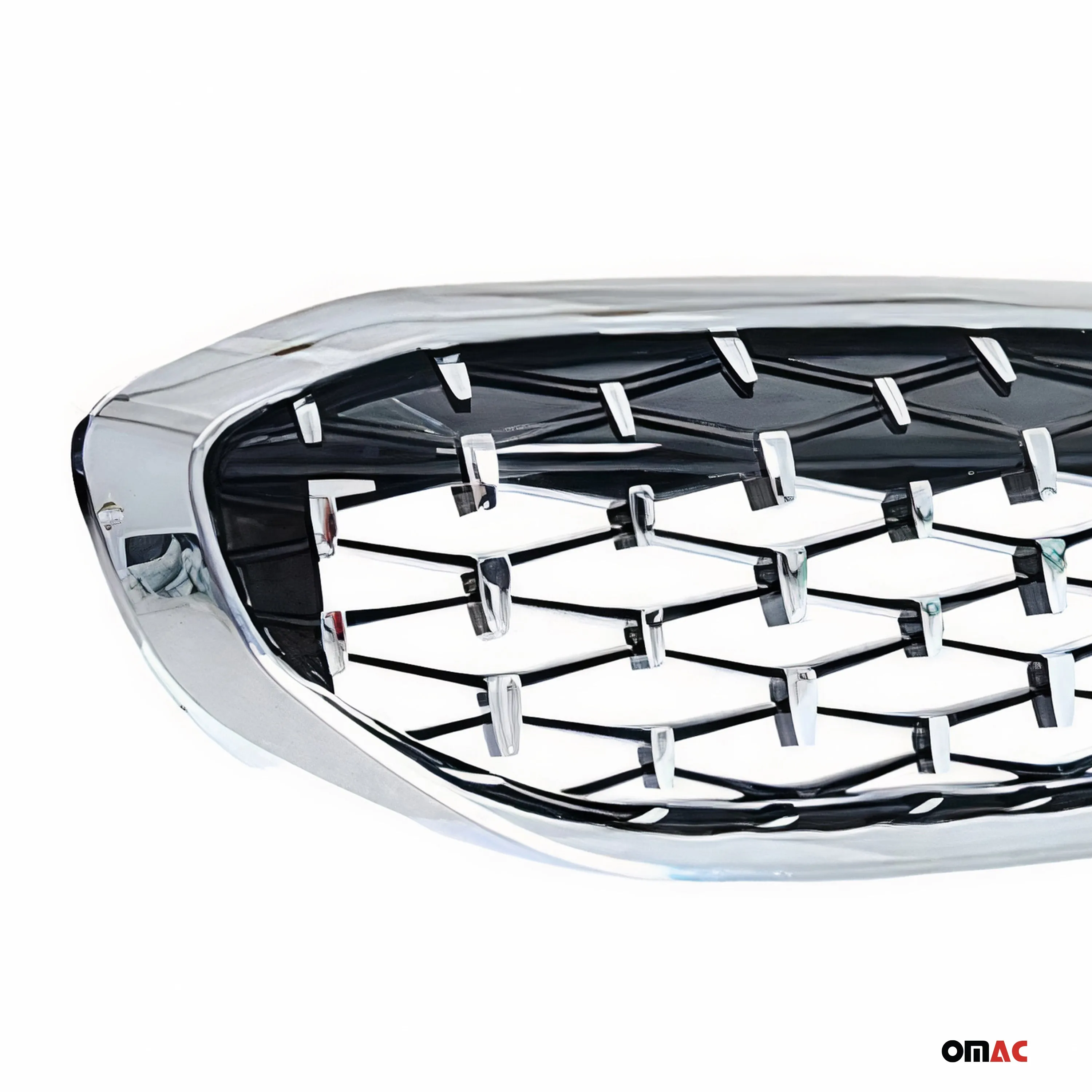 2019-2026 BMW 3 Series G20 Sedan Front Kidney Grille Glossy Black & Silvery Meteor - Image 3