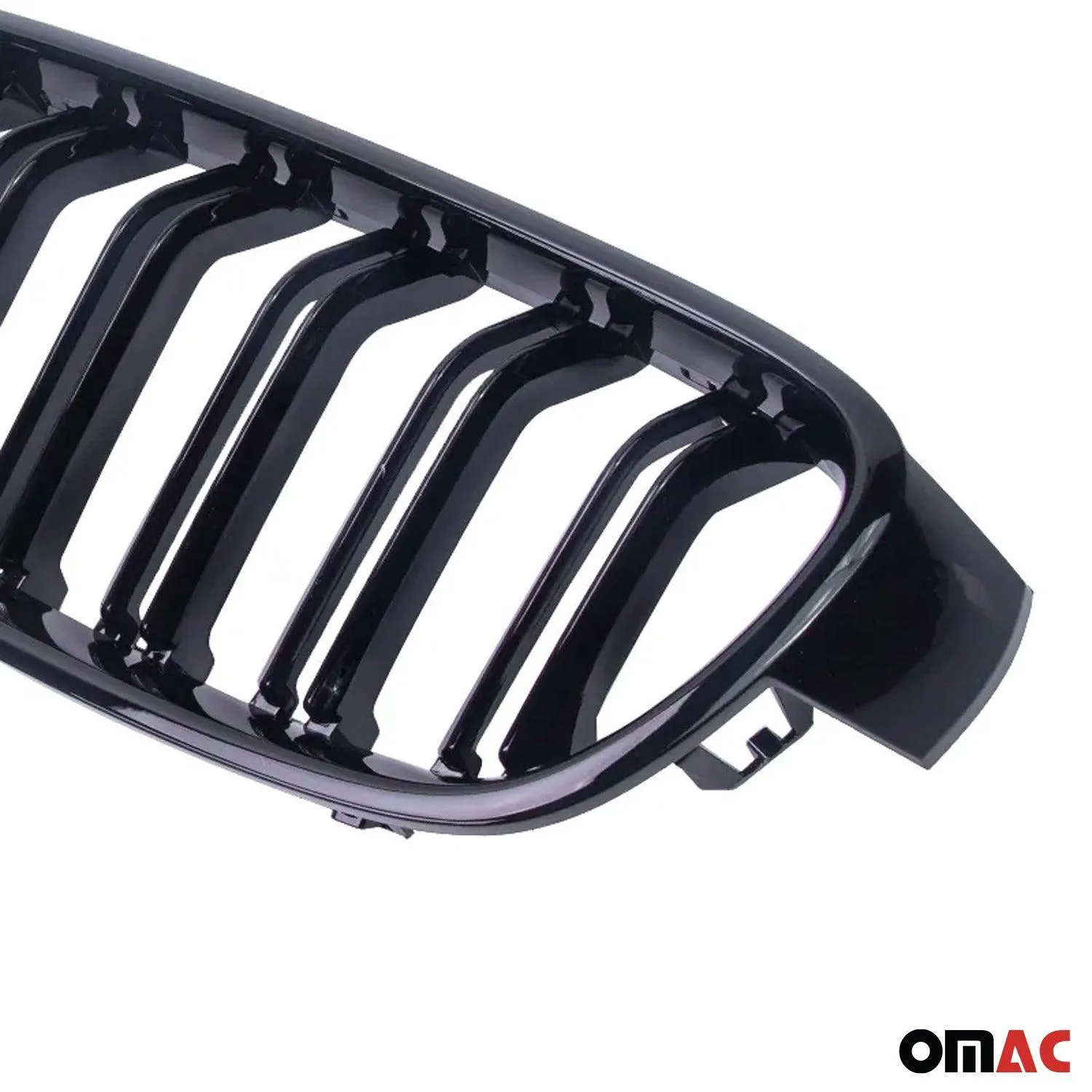 2013-2017 BMW 4 Series F32/33/36 M4 Front Kidney Grille Gloss Black - Image 4
