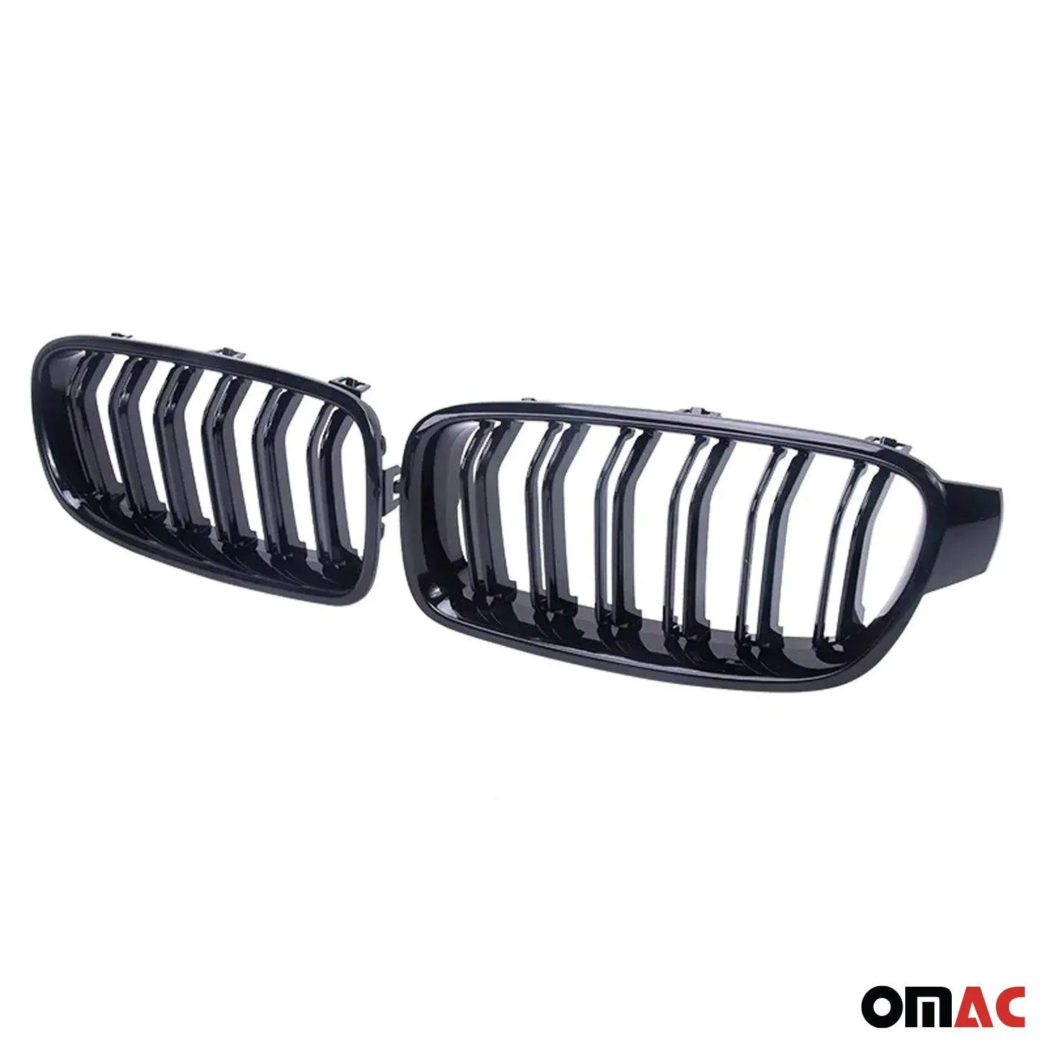 2013-2017 BMW 4 Series F32/33/36 M-Tech M-Tech Style Front Kidney Grille Gloss Black - Image 2