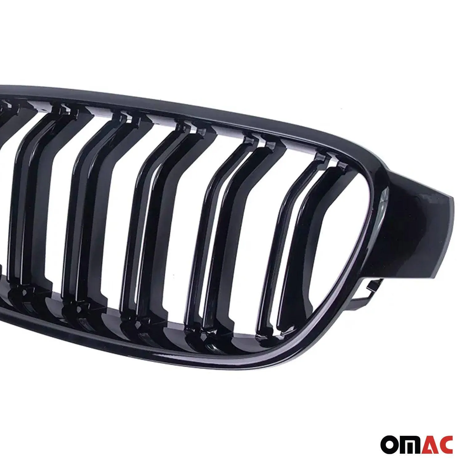 2013-2017 BMW 4 Series F32/33/36 M-Tech M-Tech Style Front Kidney Grille Gloss Black - Image 6