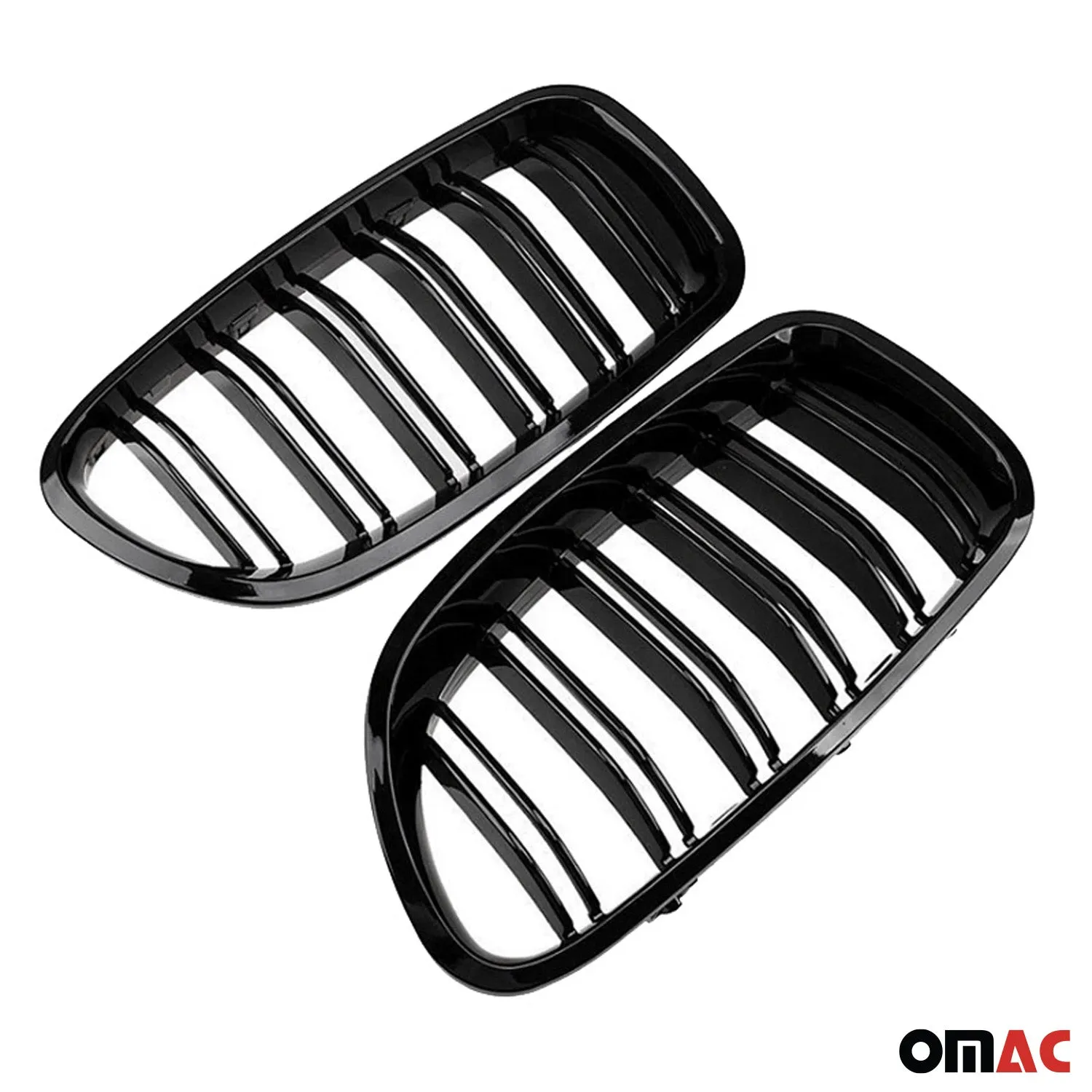 2011-2017 BMW 5 Series F10 M5 Front Kidney Grille M5 Style Gloss Black - Image 2