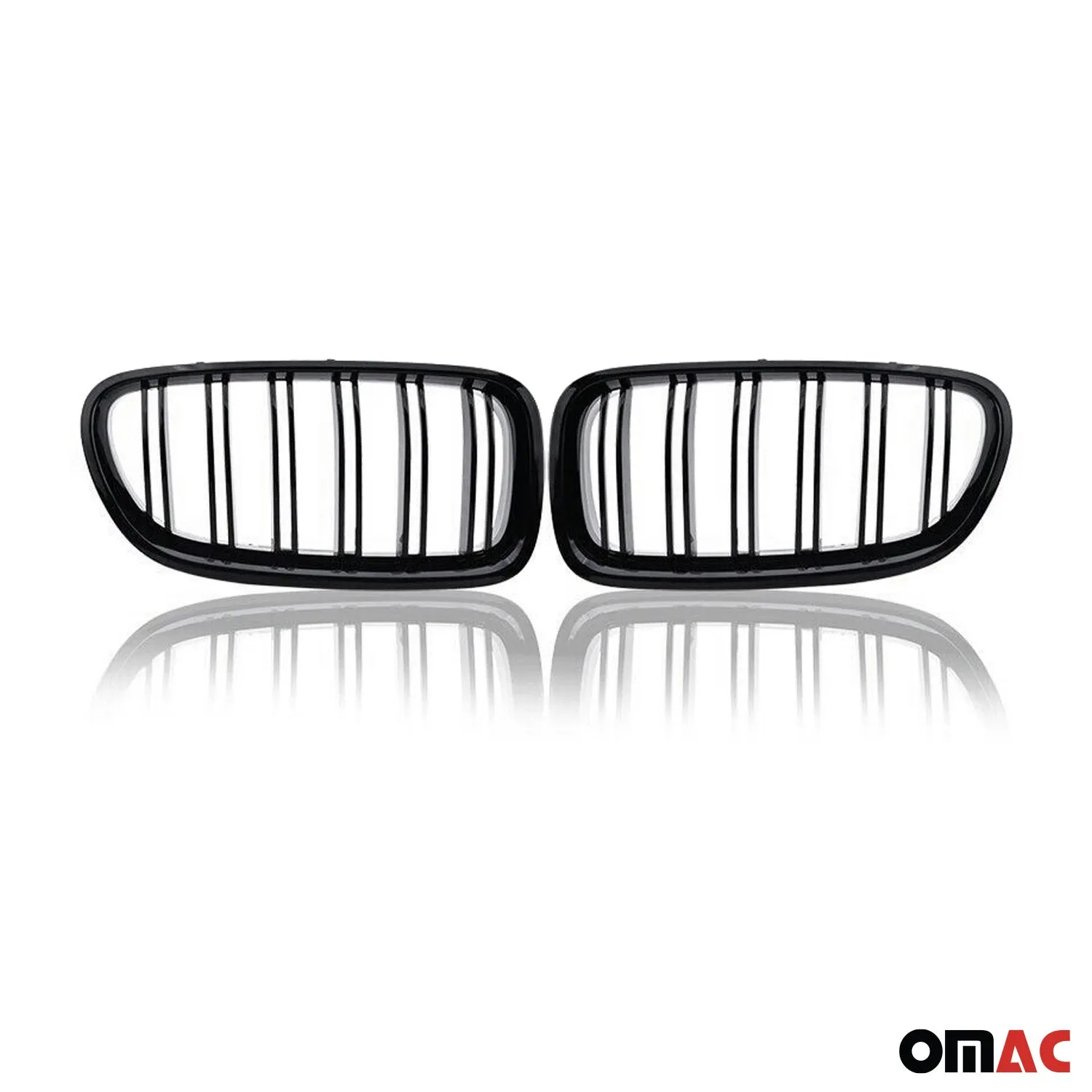 2011-2017 BMW 5 Series F10 M5 Front Kidney Grille M5 Style Gloss Black - Image 4