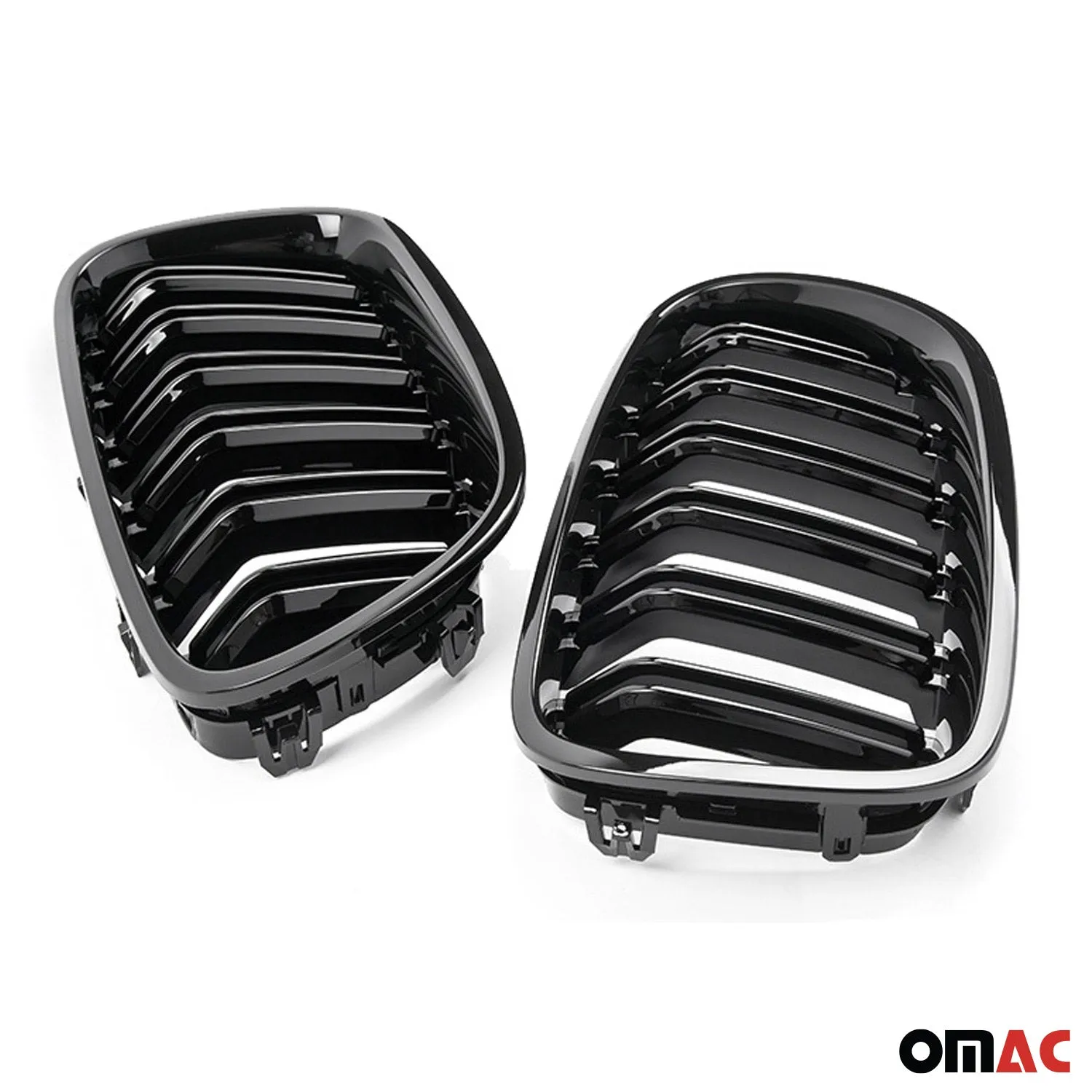 2011-2017 BMW 5 Series F10 M5 Front Kidney Grille M5 Style Gloss Black - Image 6