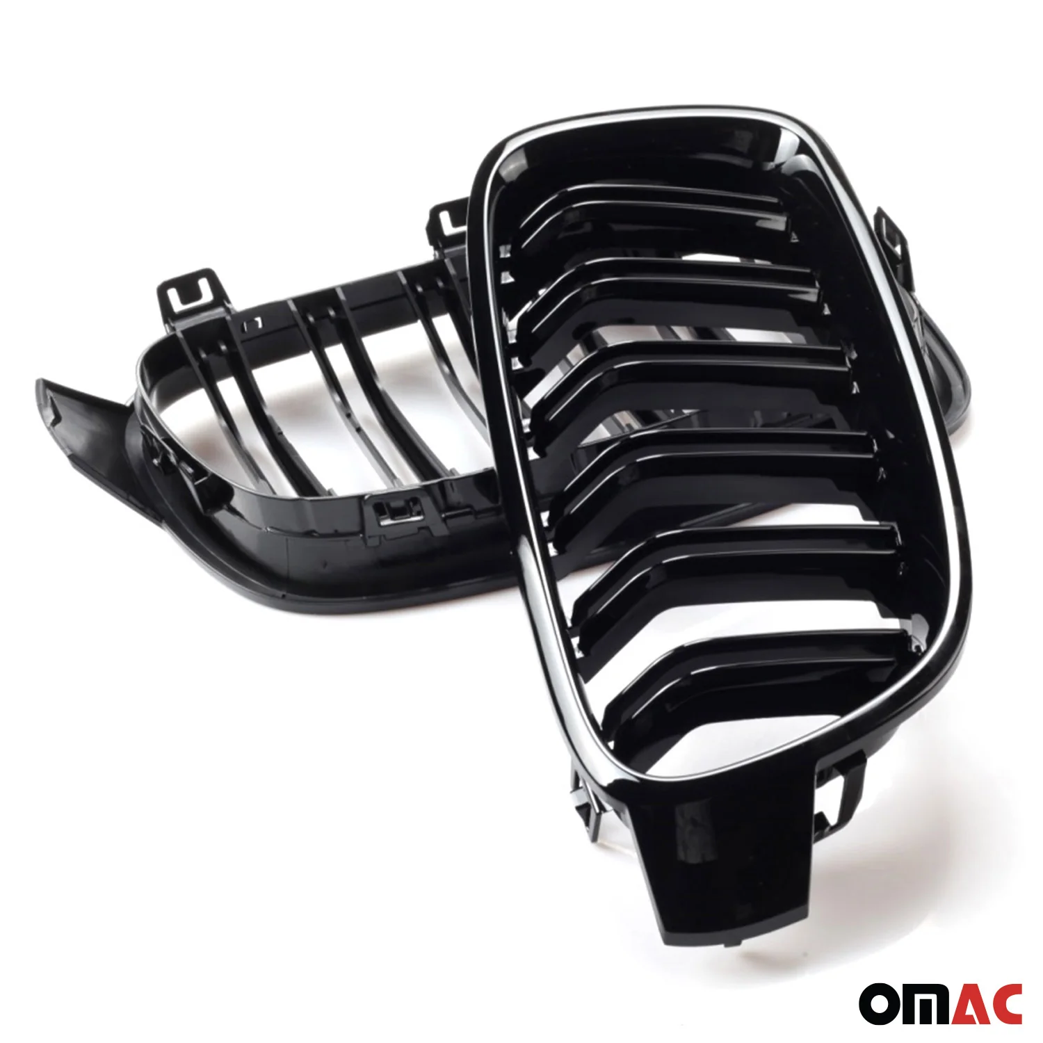 2012-2019 BMW 3 Series F30 F31 M3 Style Front Kidney Grille M3 Style Gloss Black Dual Slat - Image 3