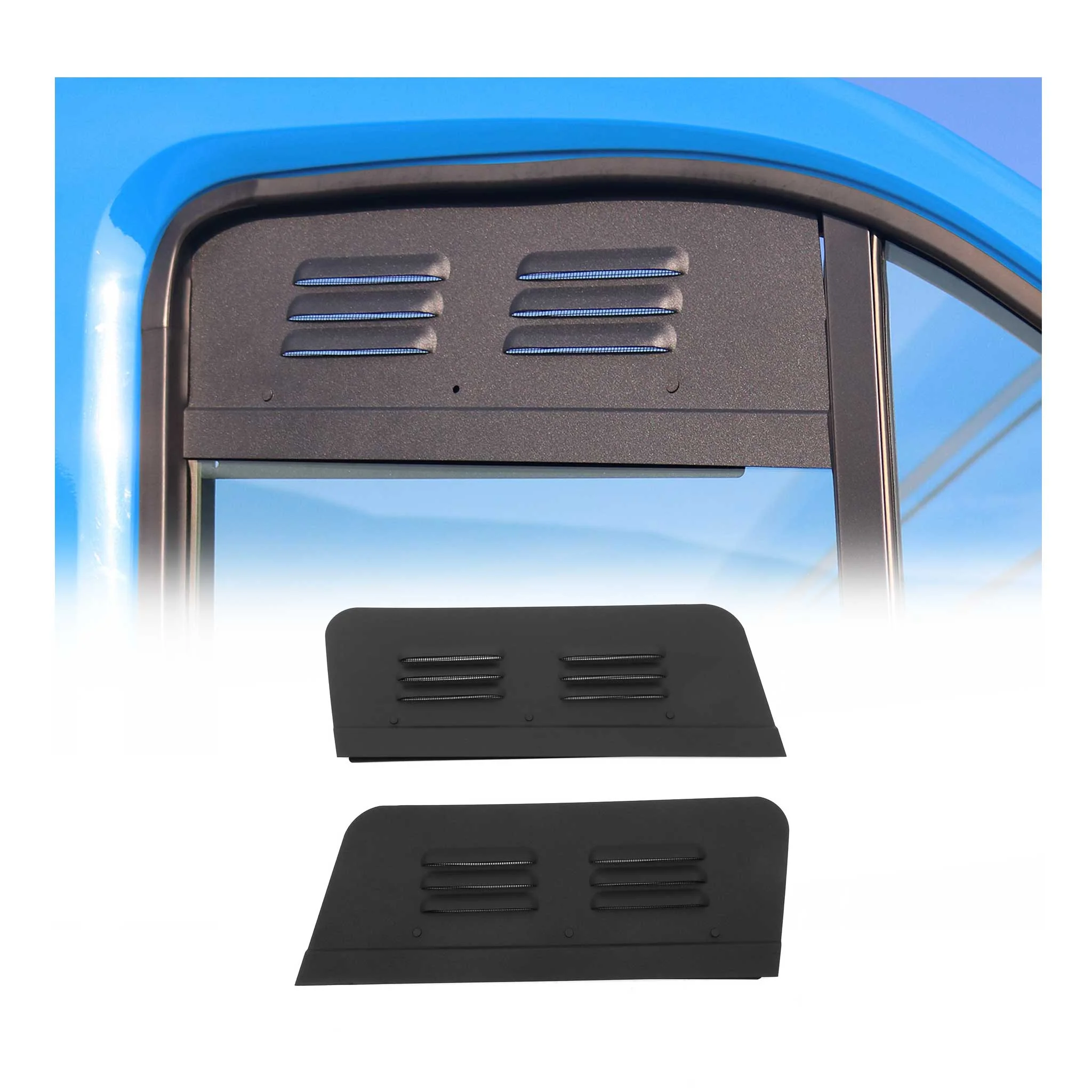 2015-2026 Ford Transit Car Ventilation Window Air Vent Aluminium Black 2Pcs