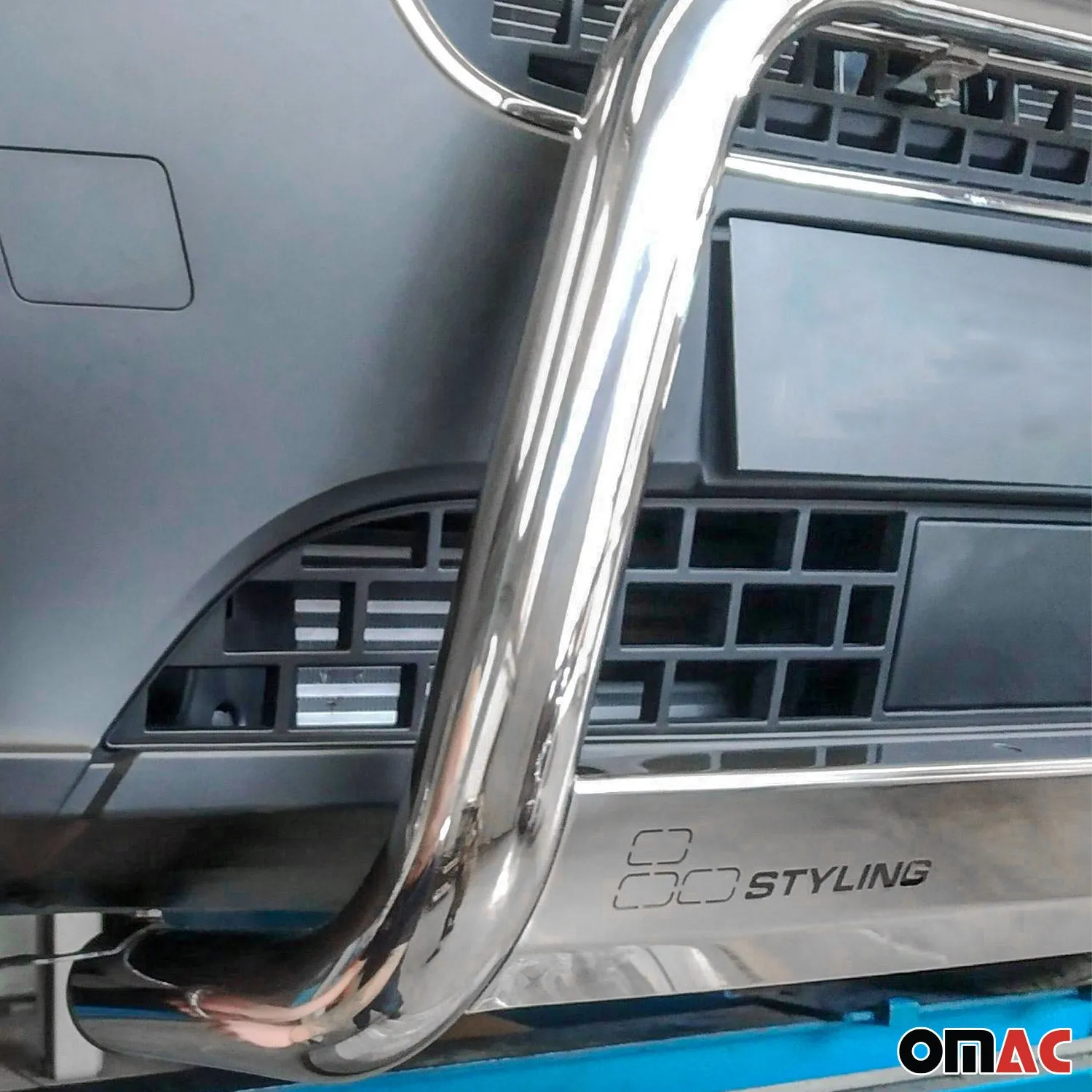 2019-2021 Hyundai Tucson Bull Bar Push Front Bumper Grille Silver 1 Pc - Image 5