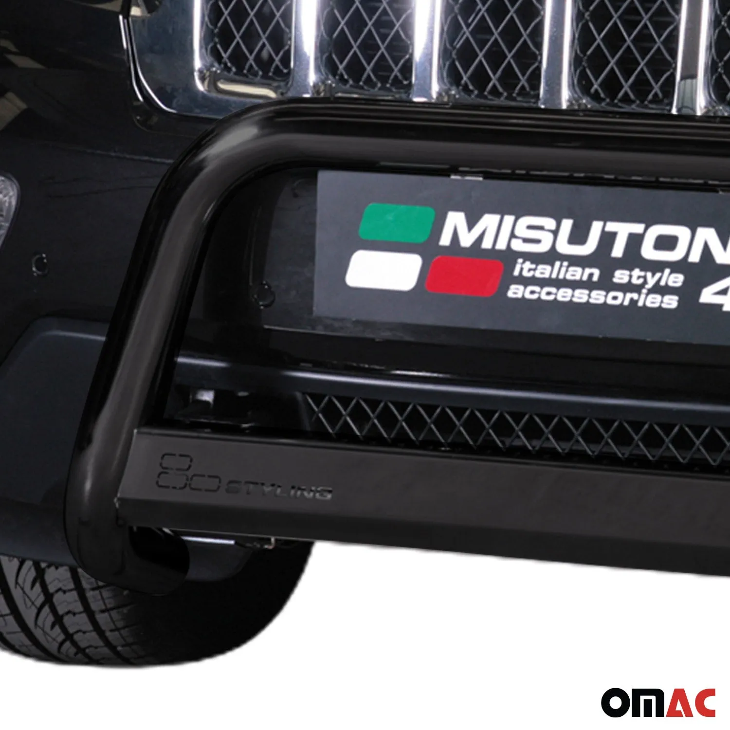2011-2014 Jeep Grand Cherokee Bull Bar Push Front Bumper Grille Black 1 Pc - Image 3