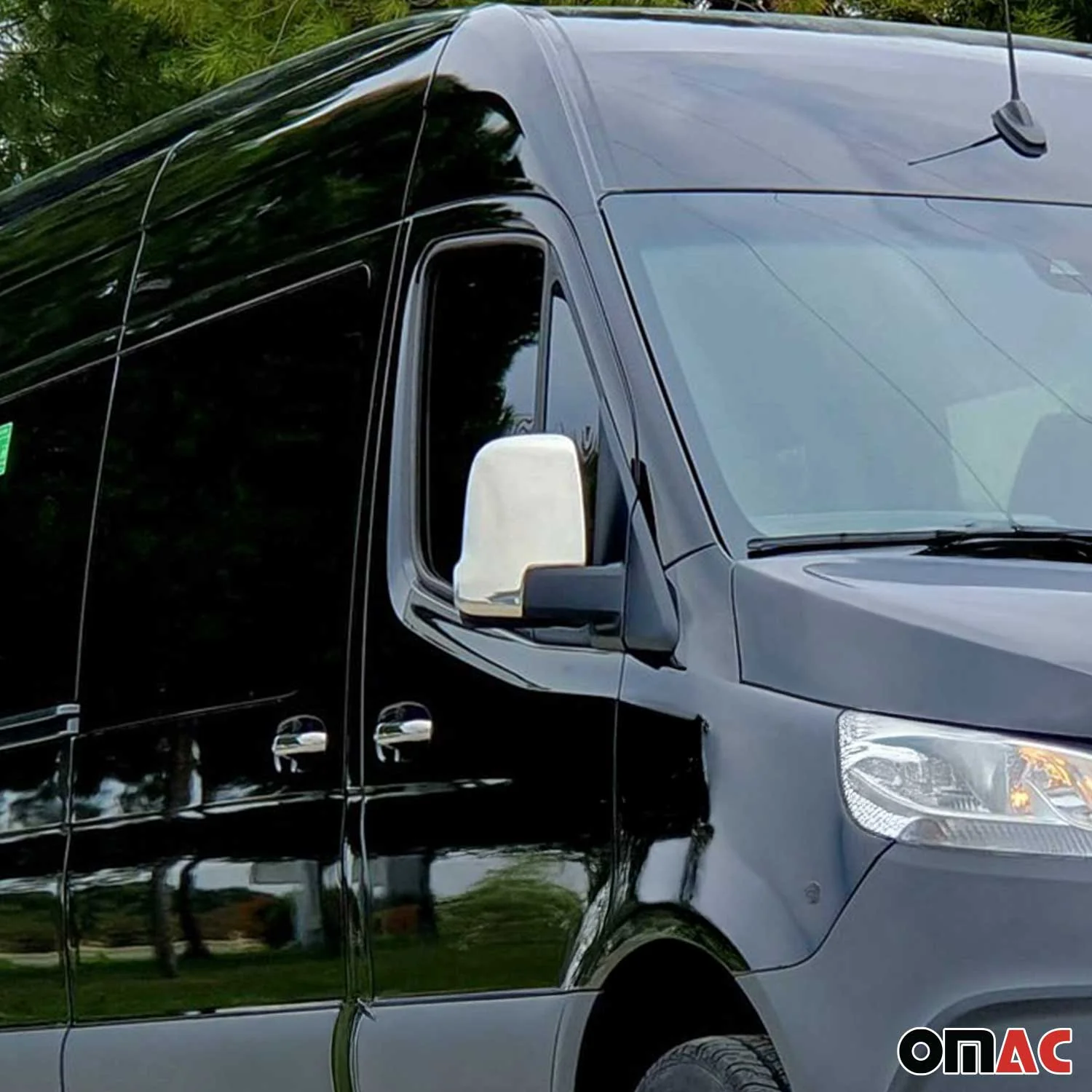 2019-2024 Mercedes Sprinter W907 910 Mirror Cover Caps Tailgate Door Cover Set 2019-24 - Image 2