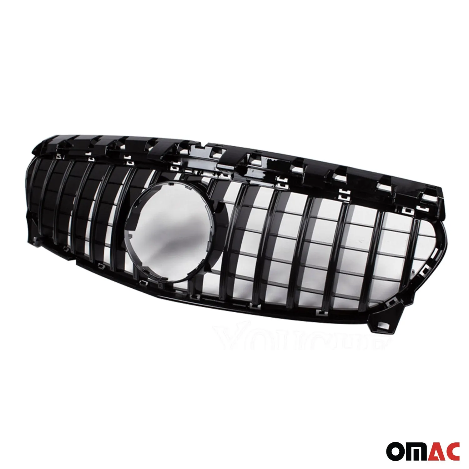 2019-2022 Mercedes A Class W177 Hatchback GT R Style Front Bumper Grille Glossy Black - Image 2