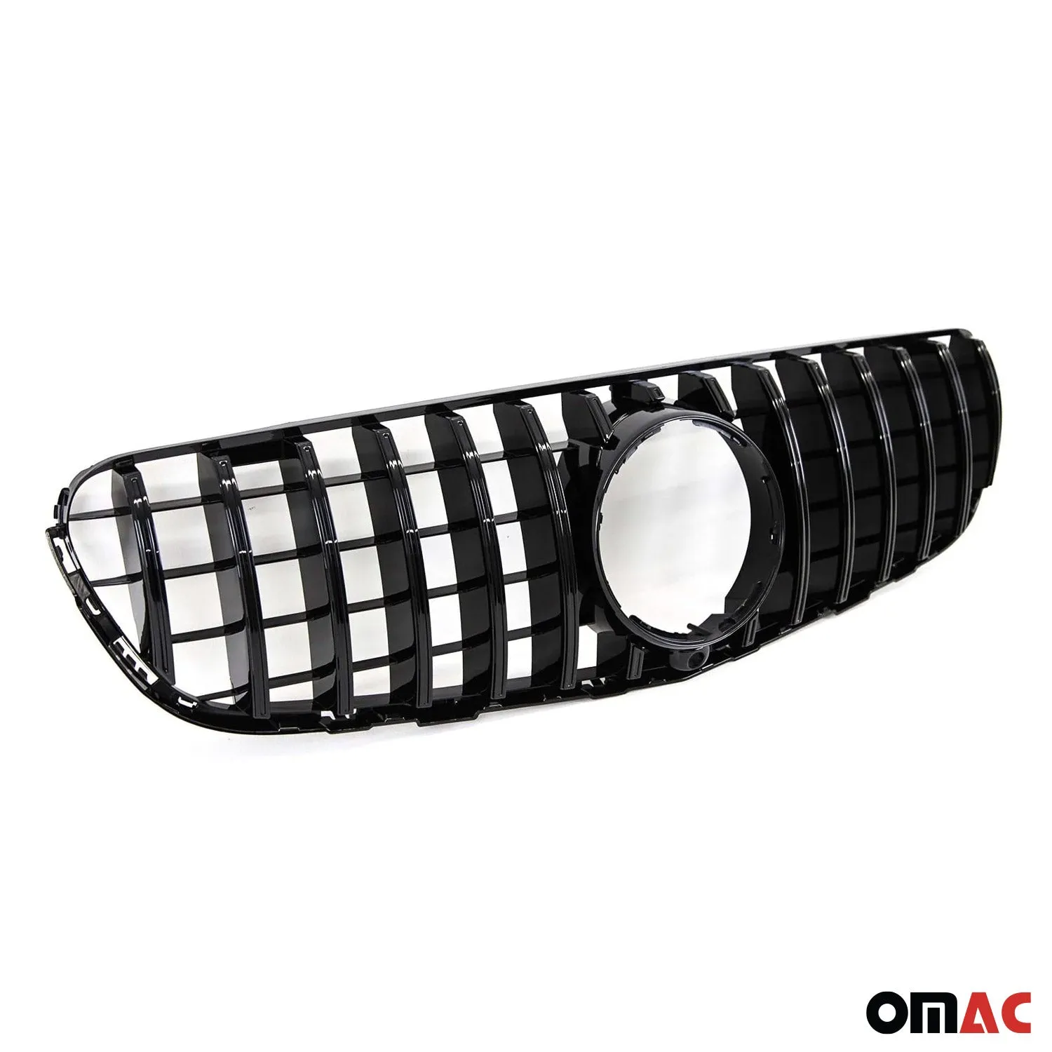 2016-2019 Mercedes GLC Class X253 GT R Front Grill Gloss Black W/ Camera Hole - Image 2