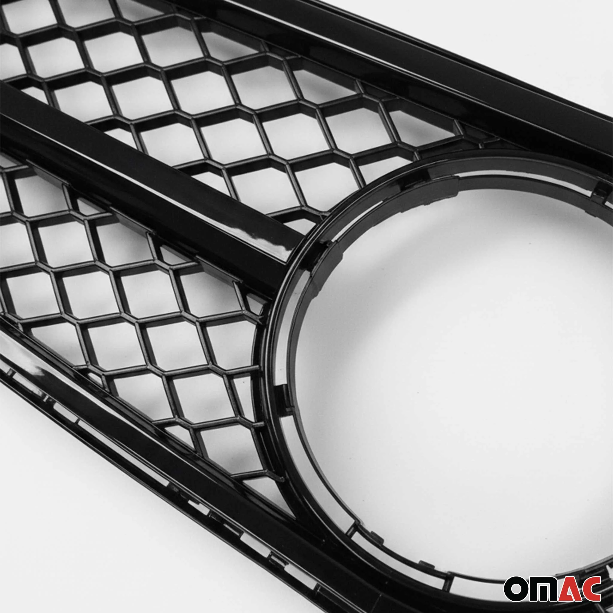 2010-2014 Mercedes C Class W204 Sedan AMG Style All Gloss Black Front Grill - Image 6