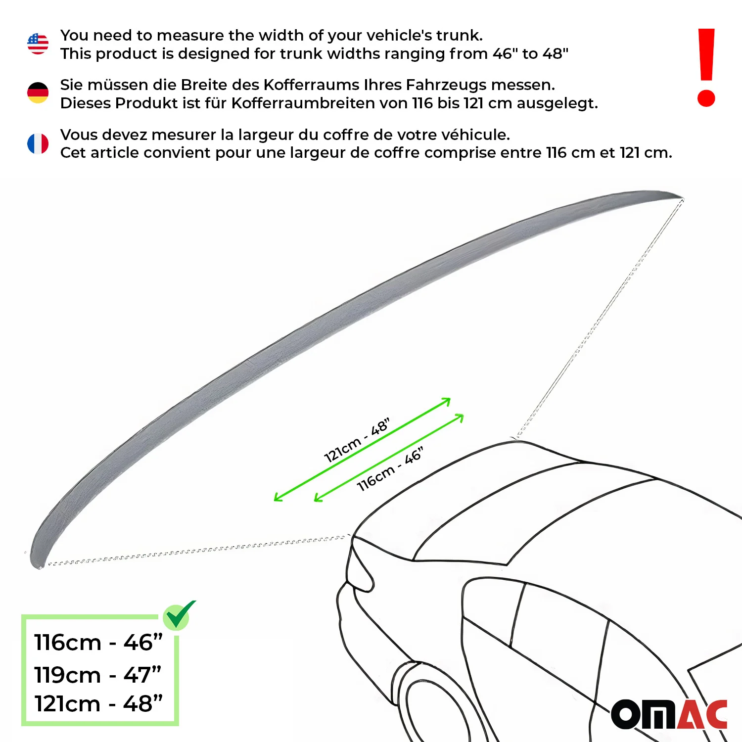 2014-2019 Toyota Corolla Sedan Rear Trunk Spoiler Wing - Image 3
