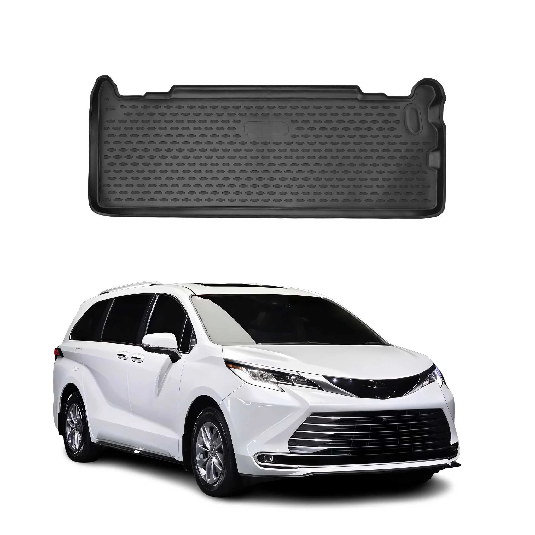 2021-2026 Toyota Sienna Cargo Liner Trunk Mat All Weather Behind 3rd Row Black