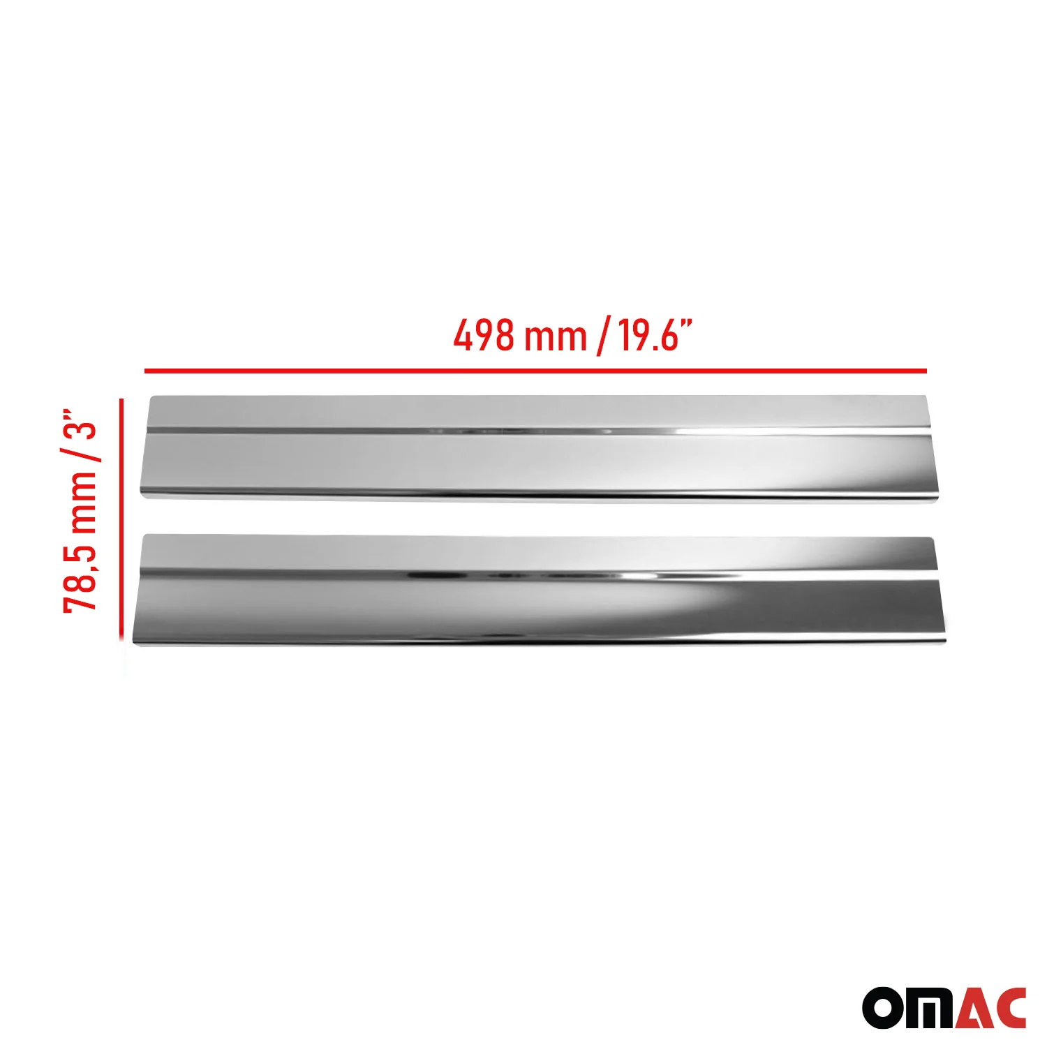 2014-2019 Ford Transit Connect Door Sill Scuff Plate Scratch Stainless Steel 2 Pcs - Image 3