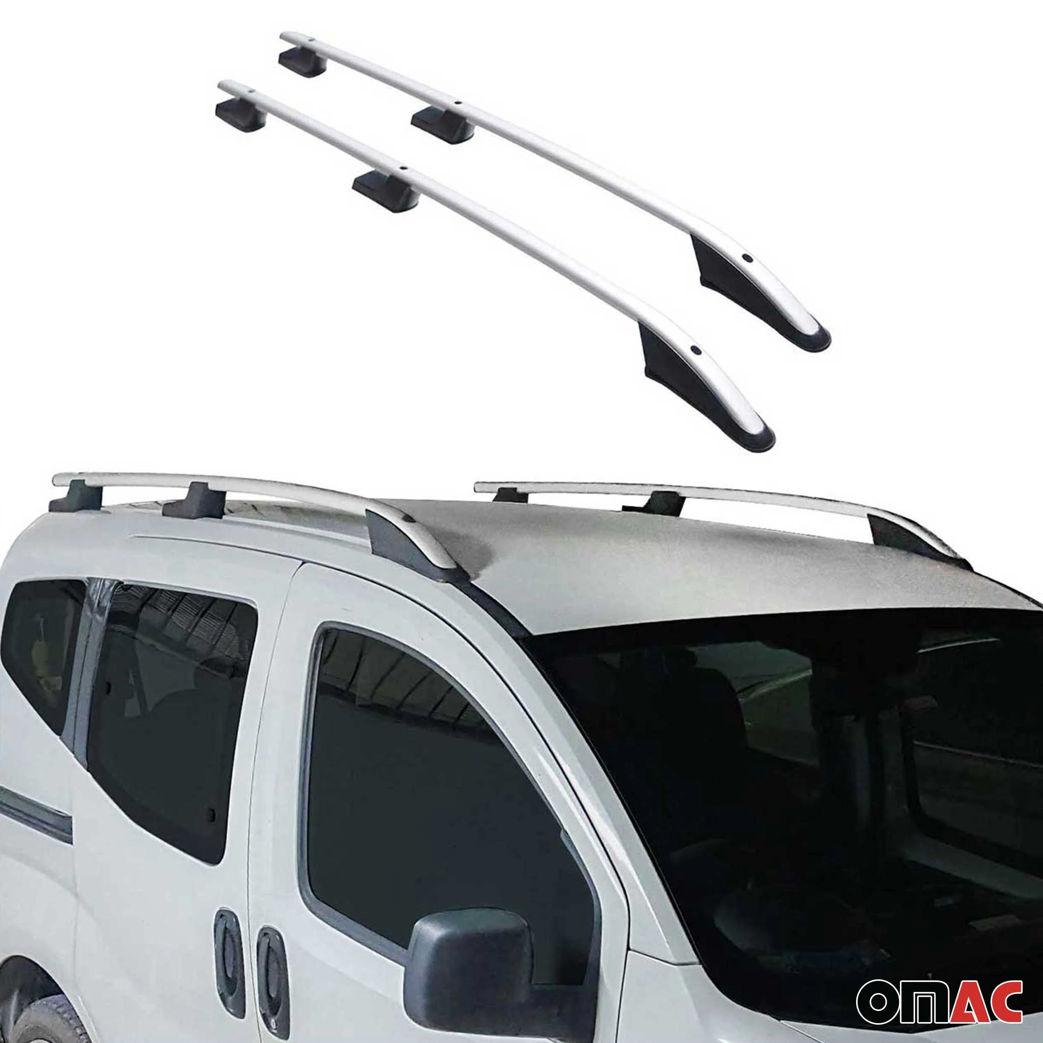 2015-2026 Ford Transit L1 SWB Roof Rack Rails Side Rails Silver - Image 5