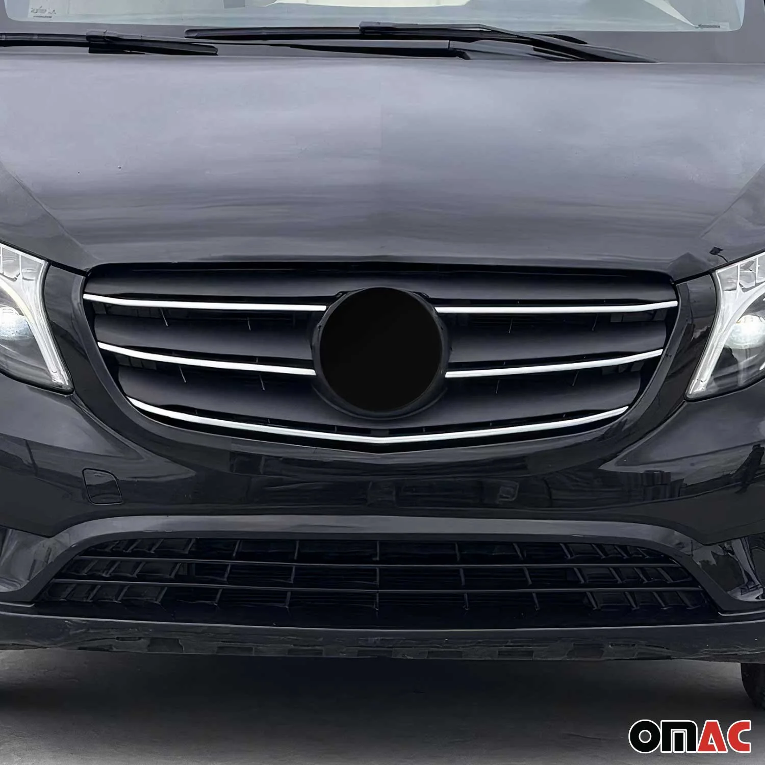 2021-2024 Mercedes Metris Front Bumper Grill Trim Molding Stainless Steel 5x - Image 2
