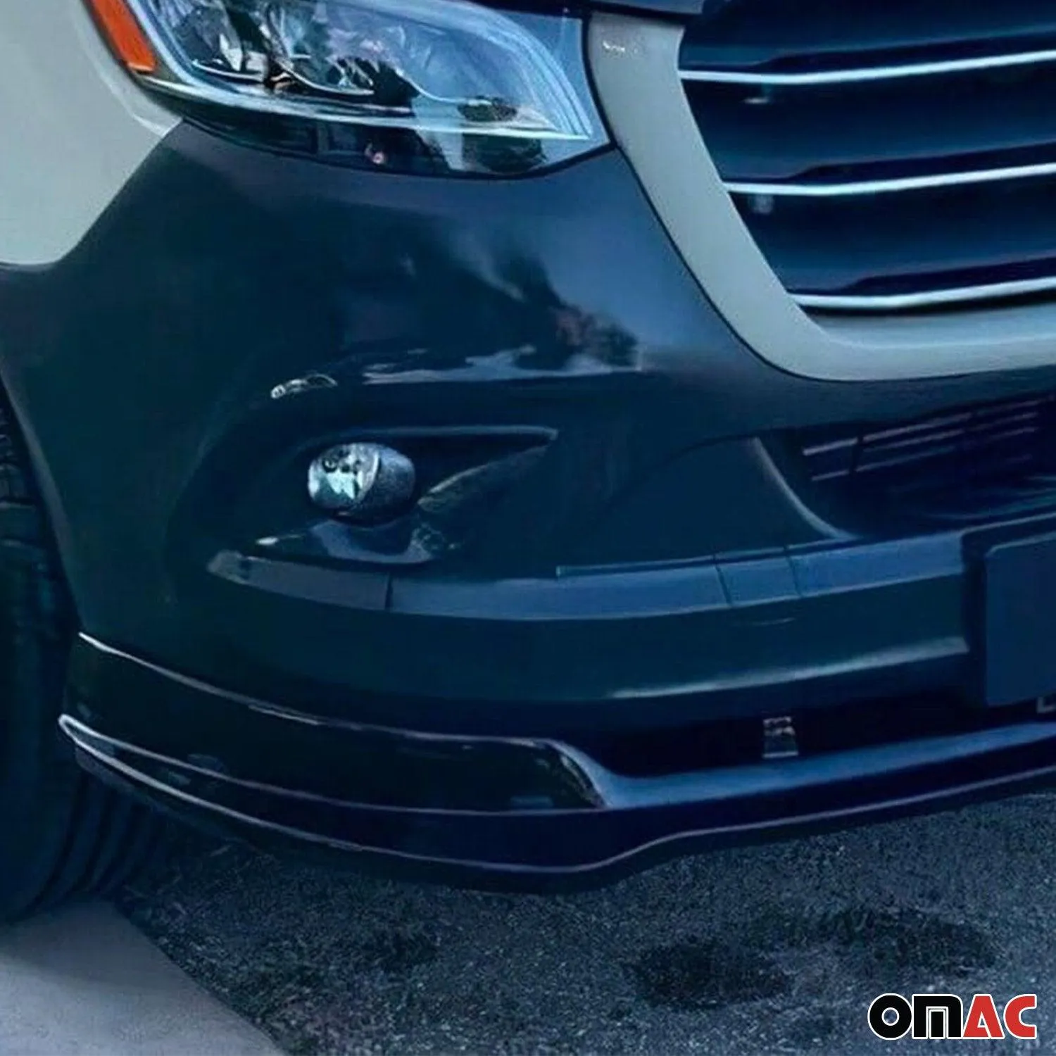 2006-2013 Mercedes Sprinter W906 Front Bumper Lip Splitter Black 1 Pc - Image 3