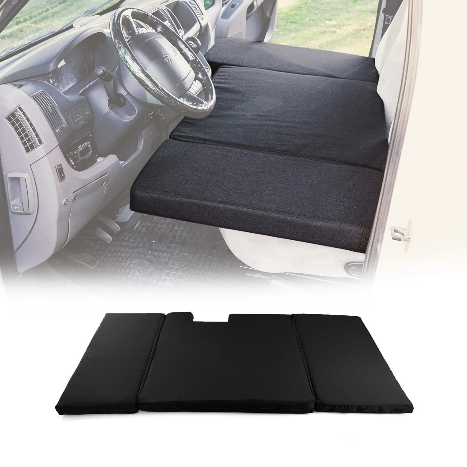 2007-2026 Mercedes Sprinter W906 W907 Front Cab Camper Bed Mattress Bed Black