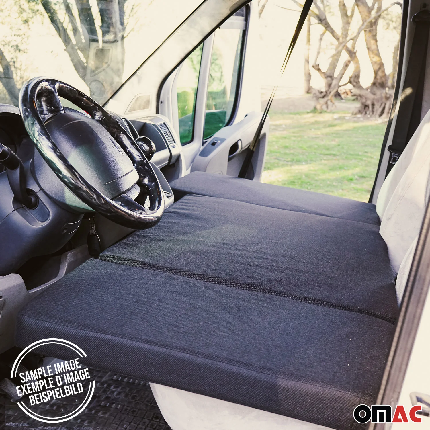 Front Cab Camper Bed Mattress Bed for VW T5 Transporter 2003-2015 Black 1Pc - Image 2