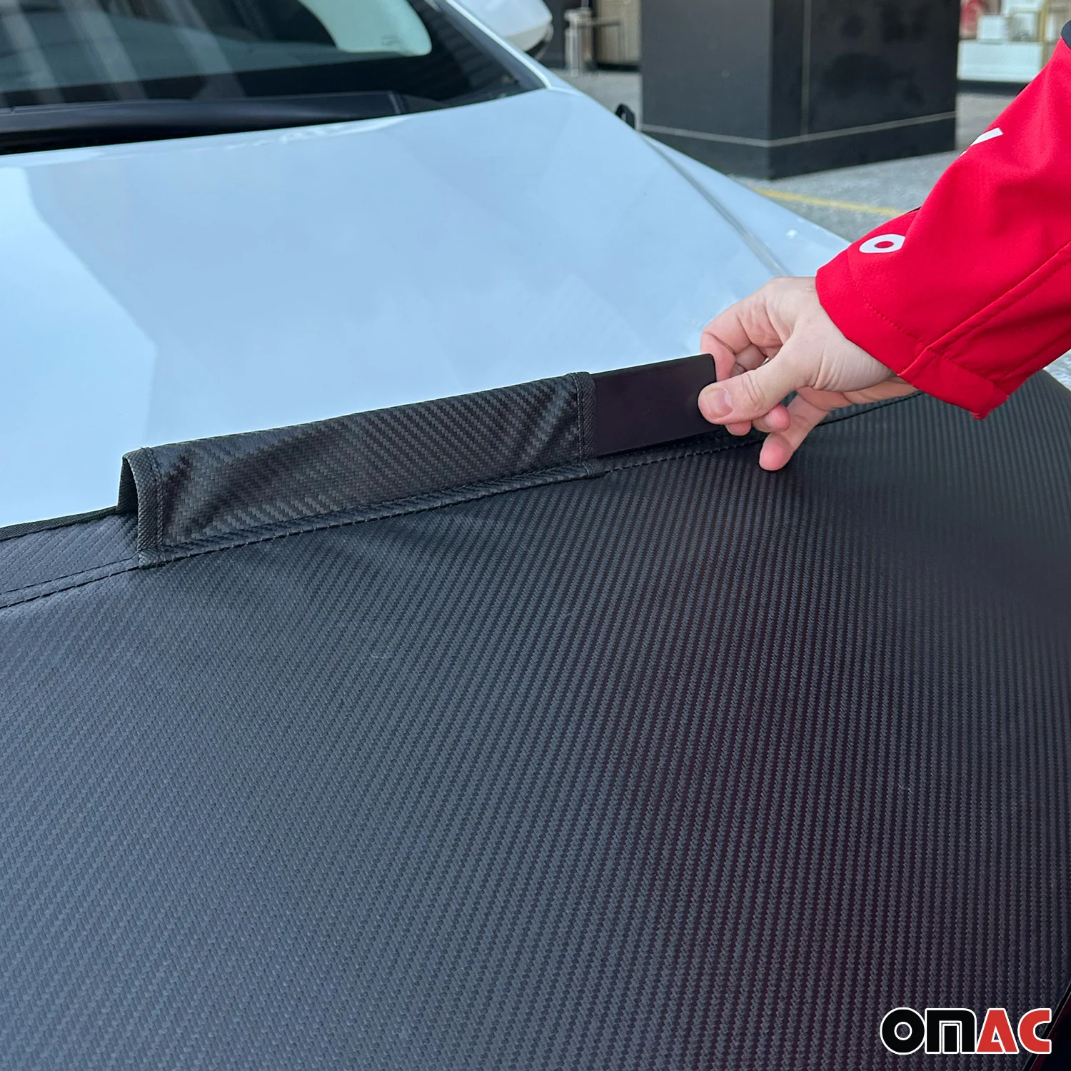 2016-2019 Mercedes GLE Class W166 Car Bonnet Mask Hood Bra Half Carbon - Image 5
