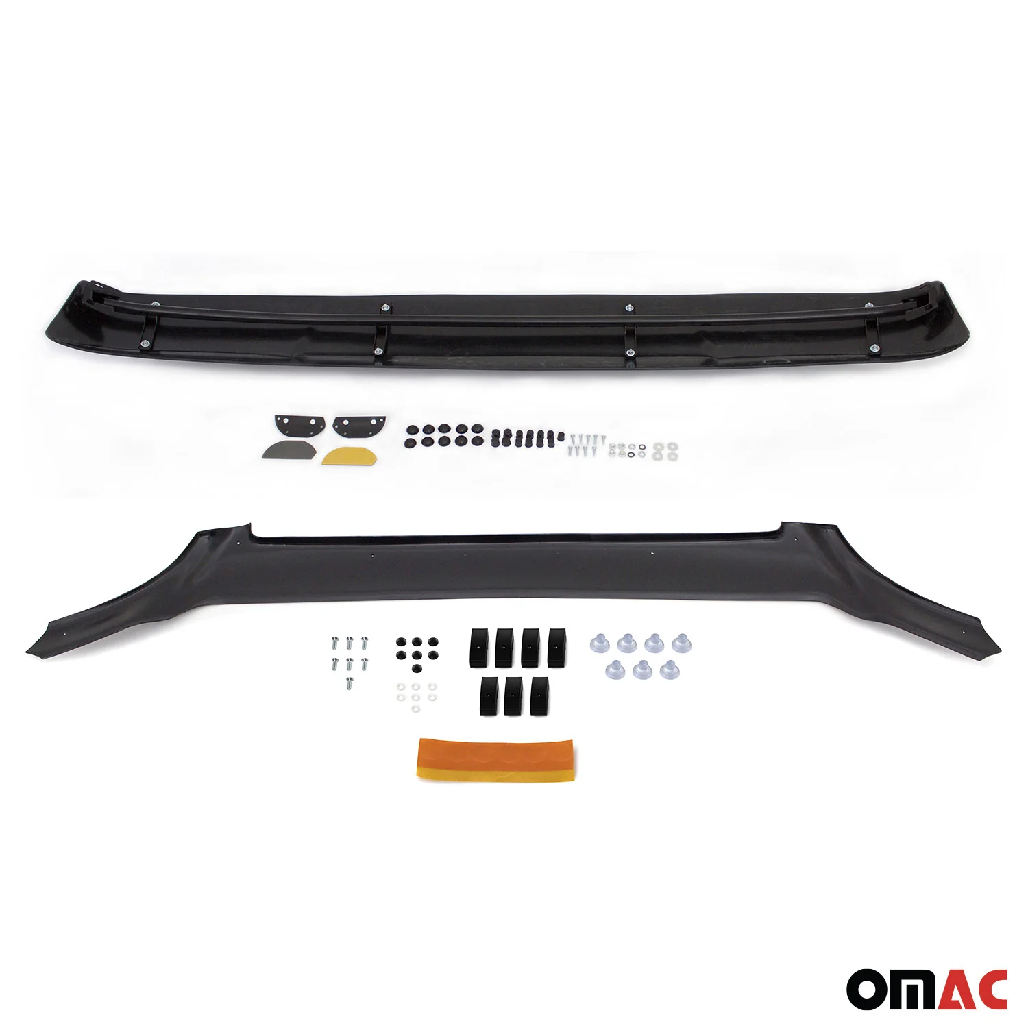 2006-2013 Mercedes Sprinter W906 Sun Visor & Bug Shield Hood Deflector Kit 2Pcs Smoke - Image 8