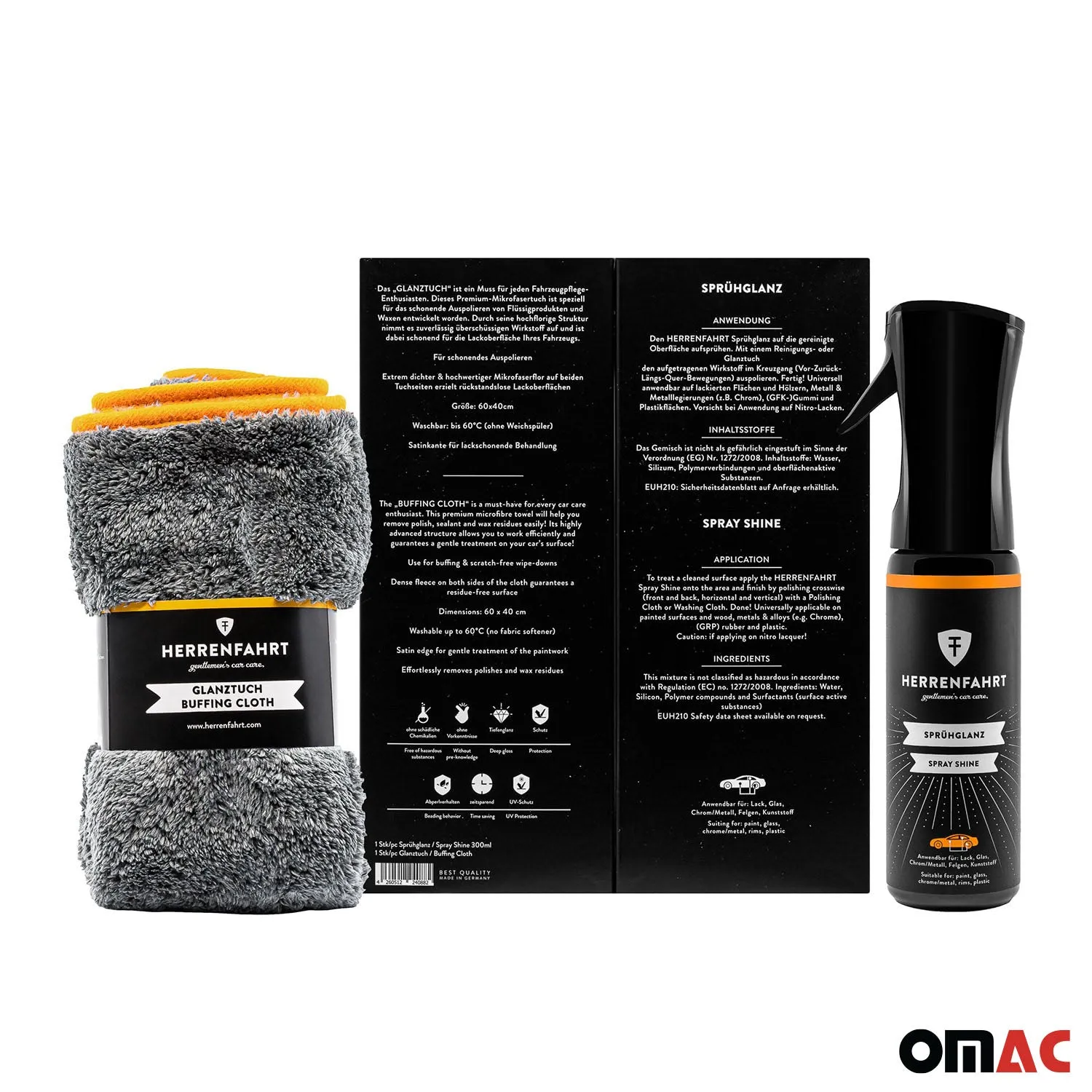 Gloss Paint Protection & Shine Spray Wax Polishing Kit Car Care Set Gift Box - Image 5