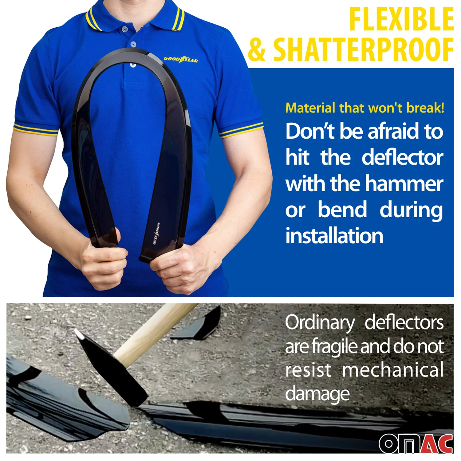 Goodyear Wind Deflectors for Buick Encore GX 2020-2025 In-channel Smoke 4 pcs - Image 3