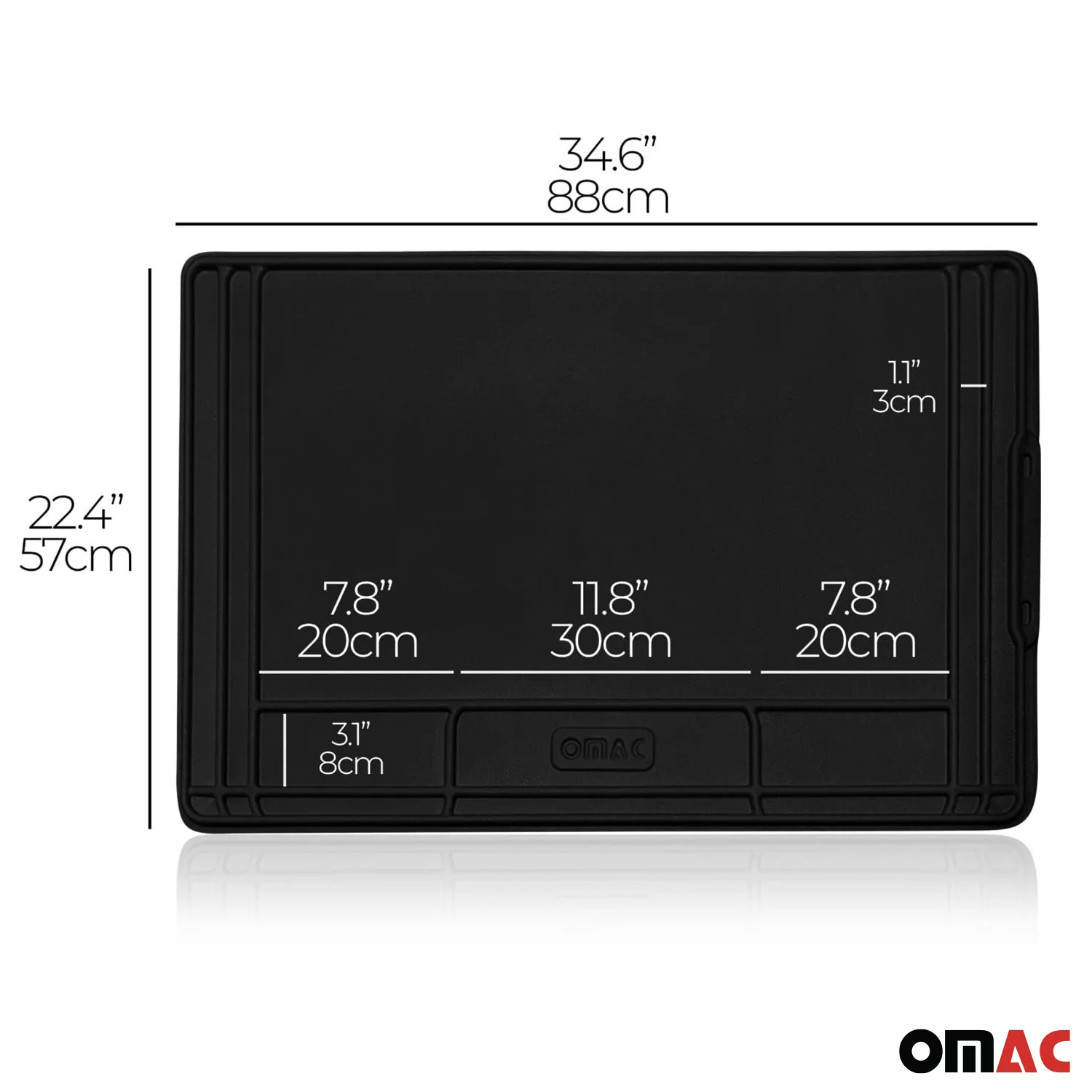 High Quality Black Under Sink Cabinet Protection Mat Waterproof Raised Edge - Image 4