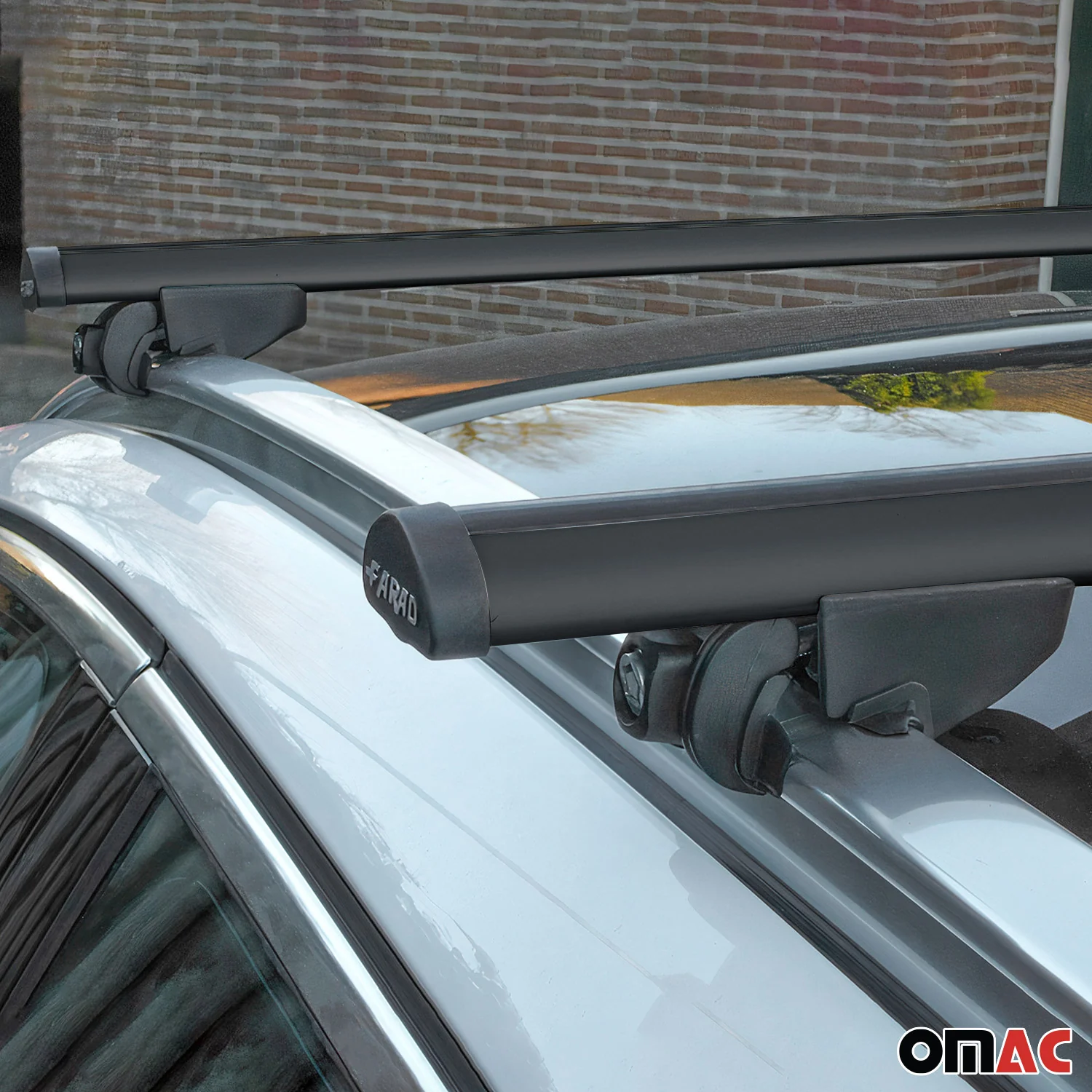43.3" Roof Rack Cross Bars Luggage Carrier Black Aluminum - Image 9