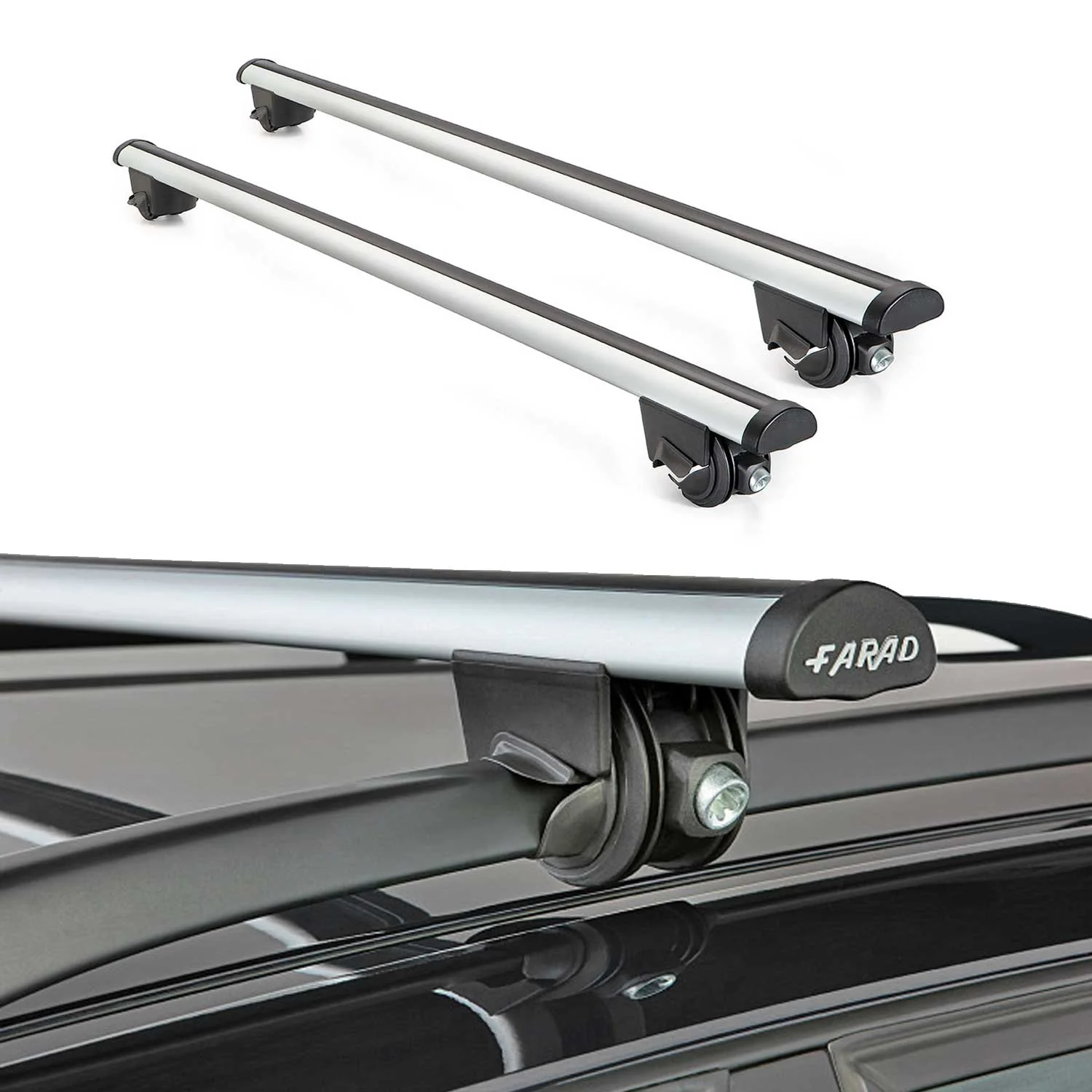 2018-2021 Mercedes X Class W470 Roof Rack Cross Bars Silver - Image 2