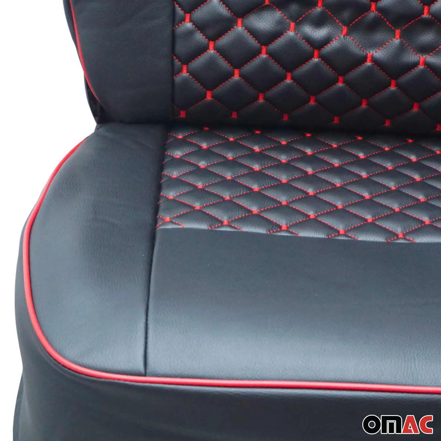2015-2026 Ford Transit Leather Custom fit Car Seat Cover Black Red - Image 7