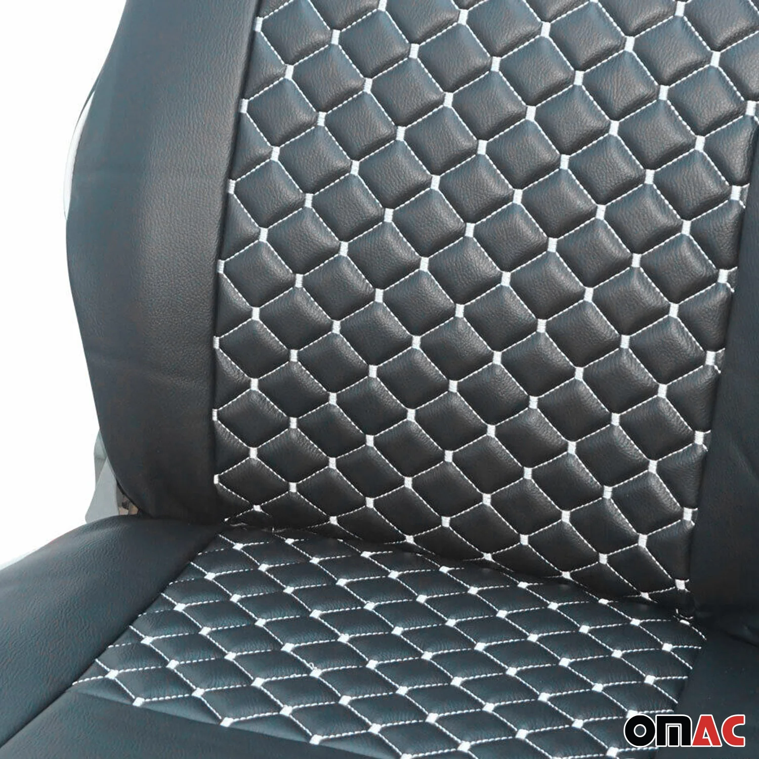 2006-2018 Mercedes Sprinter W906 Leather Custom fit Seat Cover Black White - Image 6